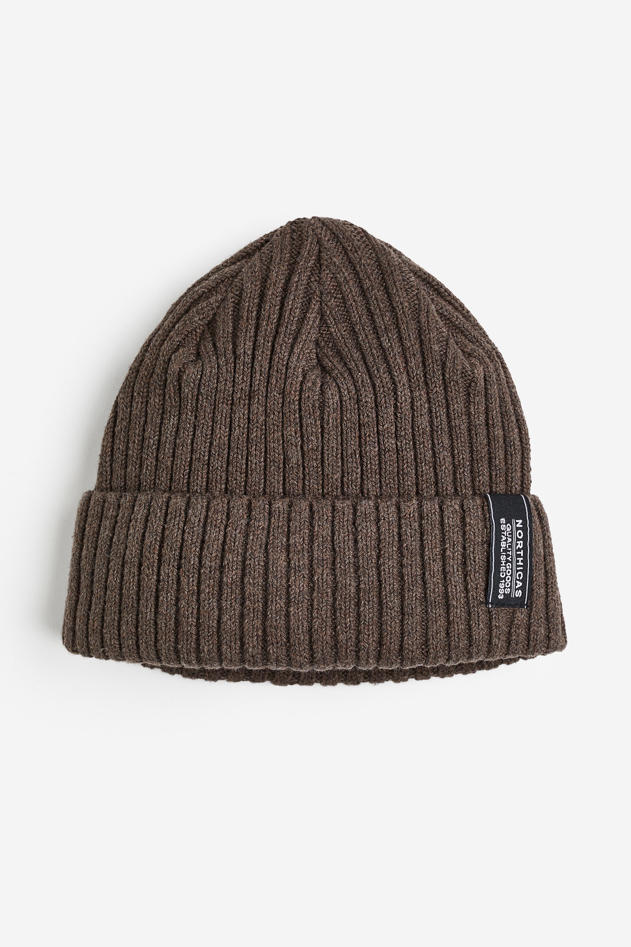 View larger image: Rib-knit hat - Dark brown - Men | H&M 1