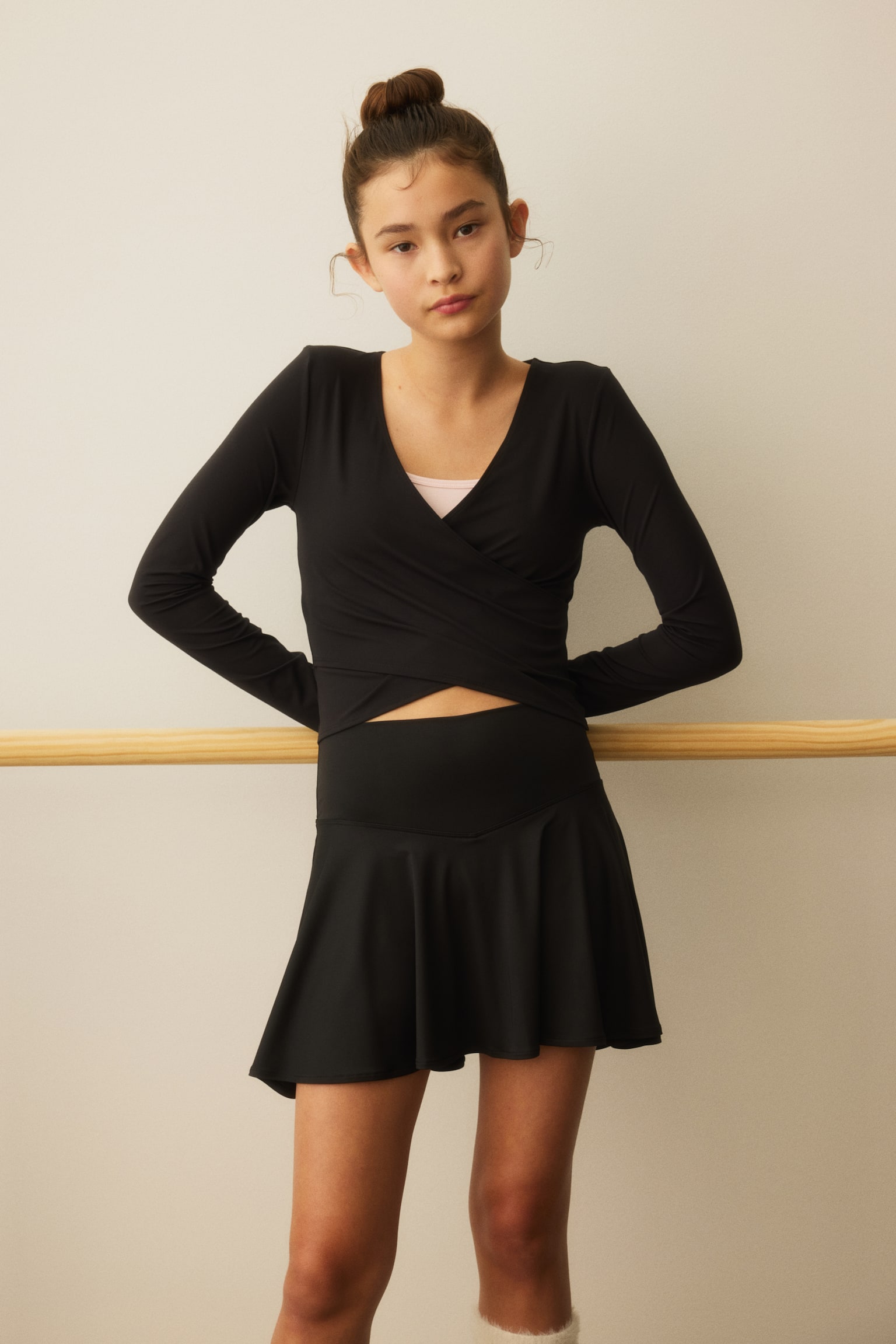 T-shirt de sport croisé SoftMove🅪 - Noir - 1