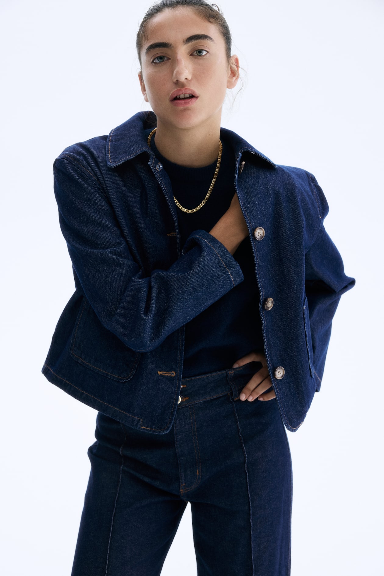Twill Jacket with Collar - image 2
