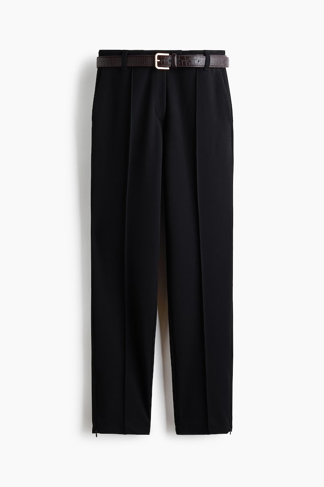 Elegante Hose mit Gürtel - Schwarz - 1