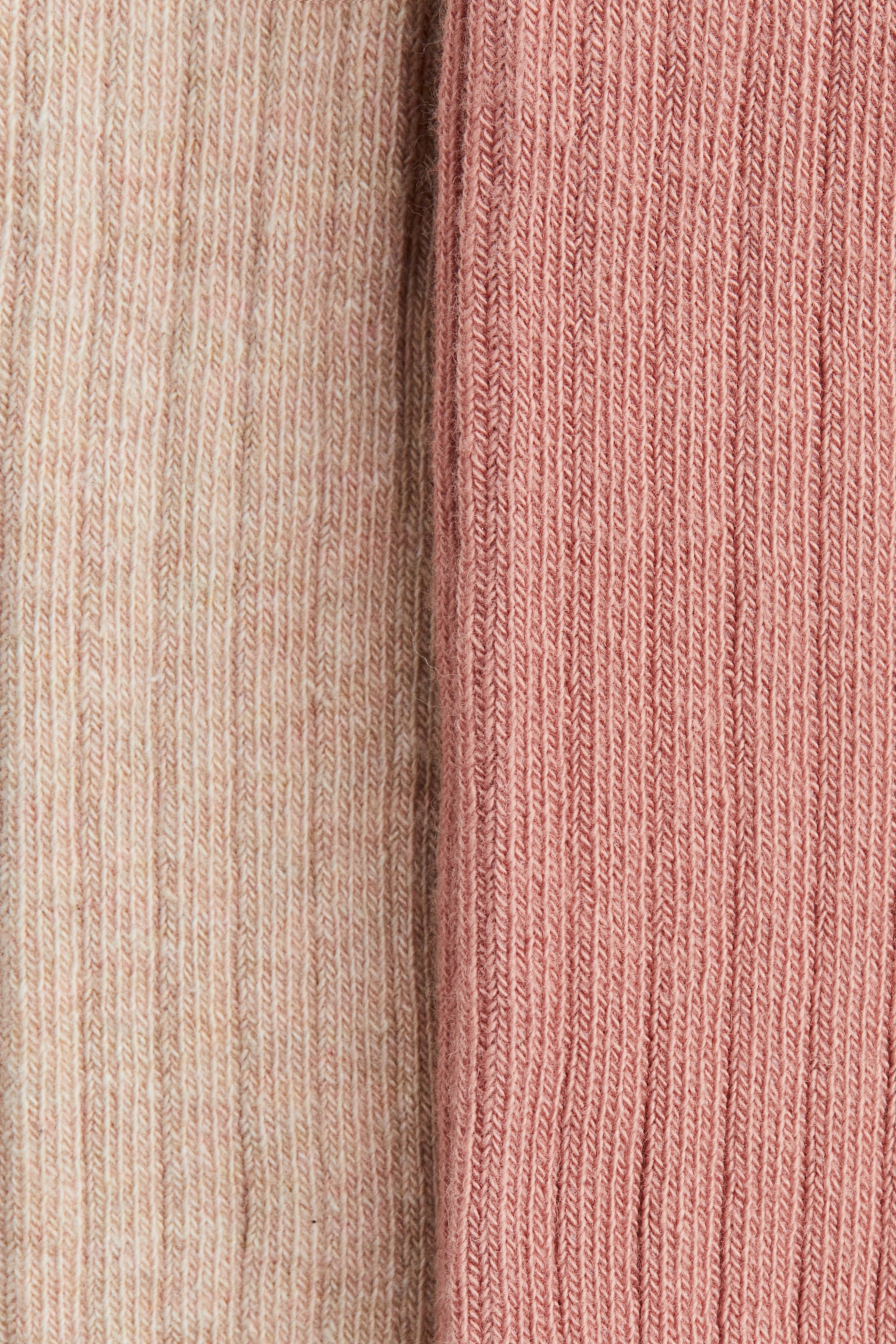 2-pack rib-knit tights - Pink/Beige/Dark red/White/Beige/Light beige - 2