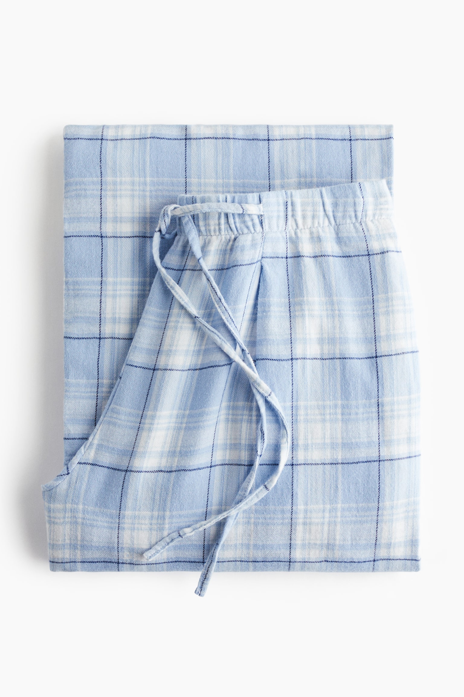 Pull-on trousers - Light blue/Checked/Black/Checked - 4