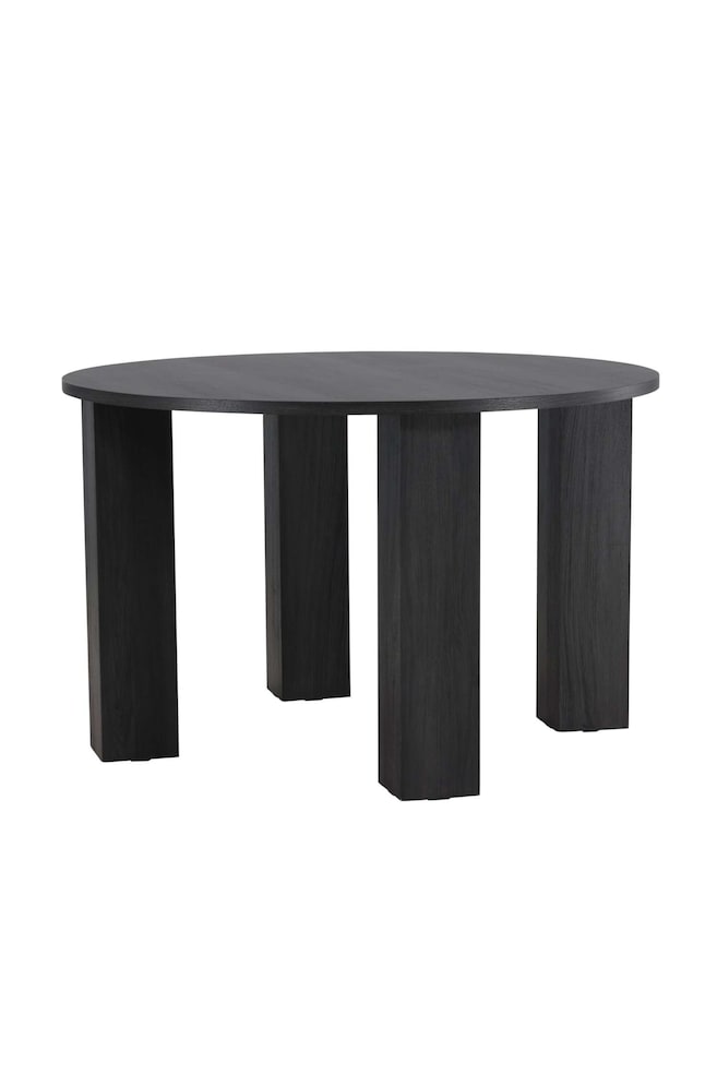 Table À Manger Ronde Juno - Mdf, Noir - 1