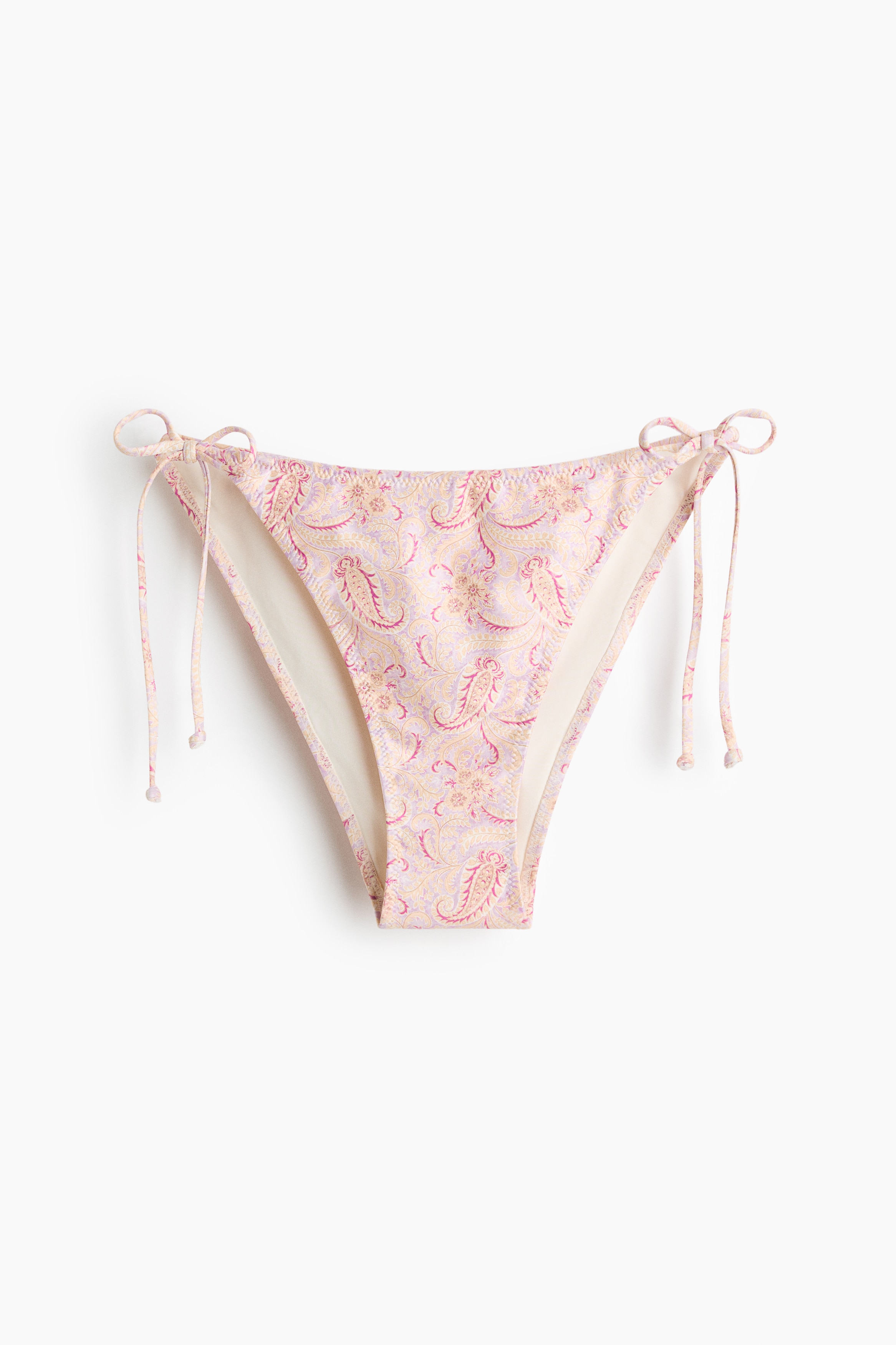 Braga de bikini con tiras de anudar - Violeta/Estampado paisley/Negro/Verde menta/Marrón oscuro/Lila/Blanco/Floral/Azul claro/Beige claro/Tie-dye/Amarillo/Turquesa/Azul oscuro