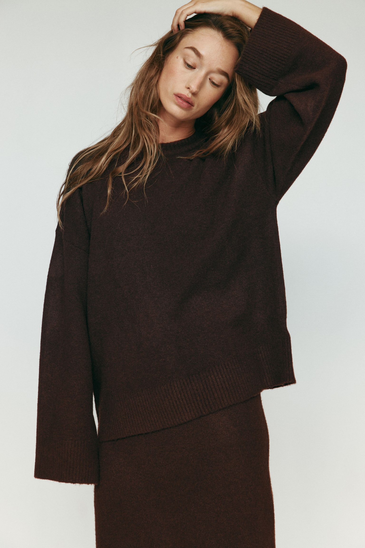 Jumper - Dark brown/Light beige marl/Mole/Navy blue/Dark grey marl/Burgundy/Burgundy - 1