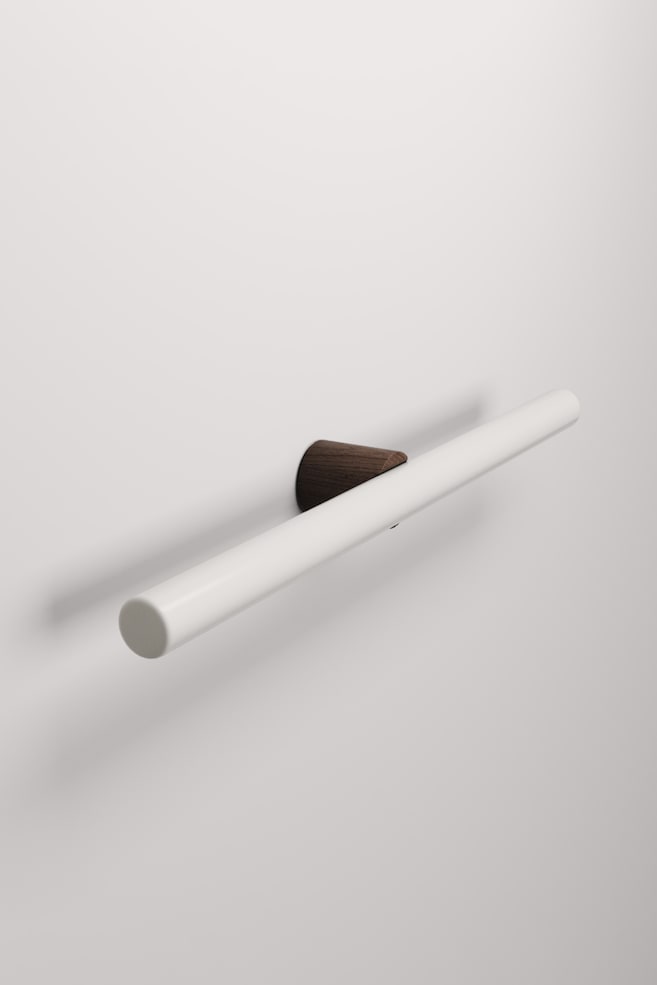 Wandleuchte Mit Röhrenlampe - Wengé-effekt/Natürliches Holz-effekt/Schwarz/Weiß/White Marble-effekt - 1
