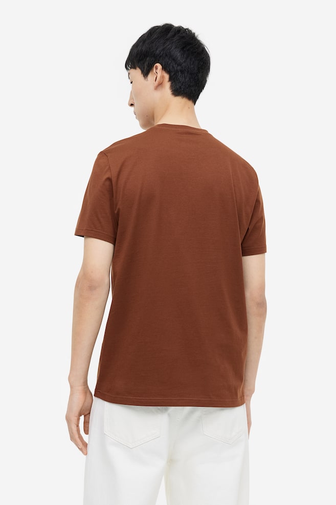 T-shirt i pimabomuld Slim Fit - Brun/Hvid/Sort/Mørkegrøn/dc/dc/dc/dc/dc/dc - 6