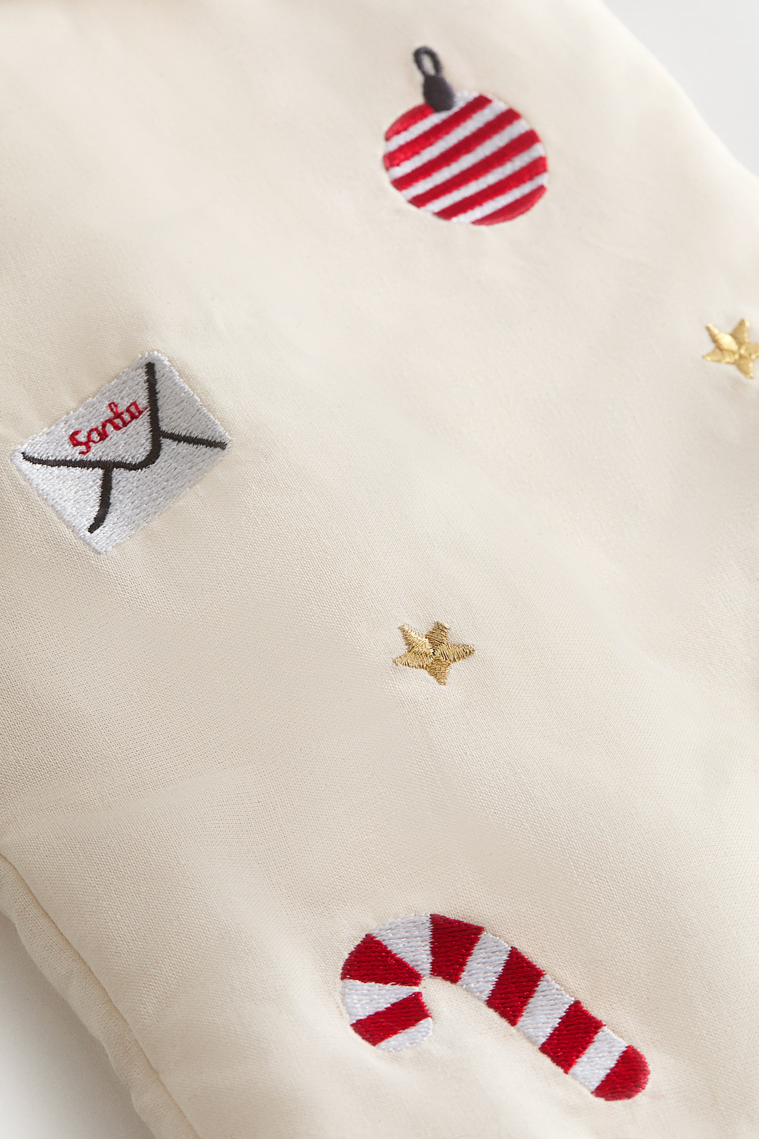 Чулки Christmas для детей, вышивка — H&M, цвет: Светлый бежевый — фото 3