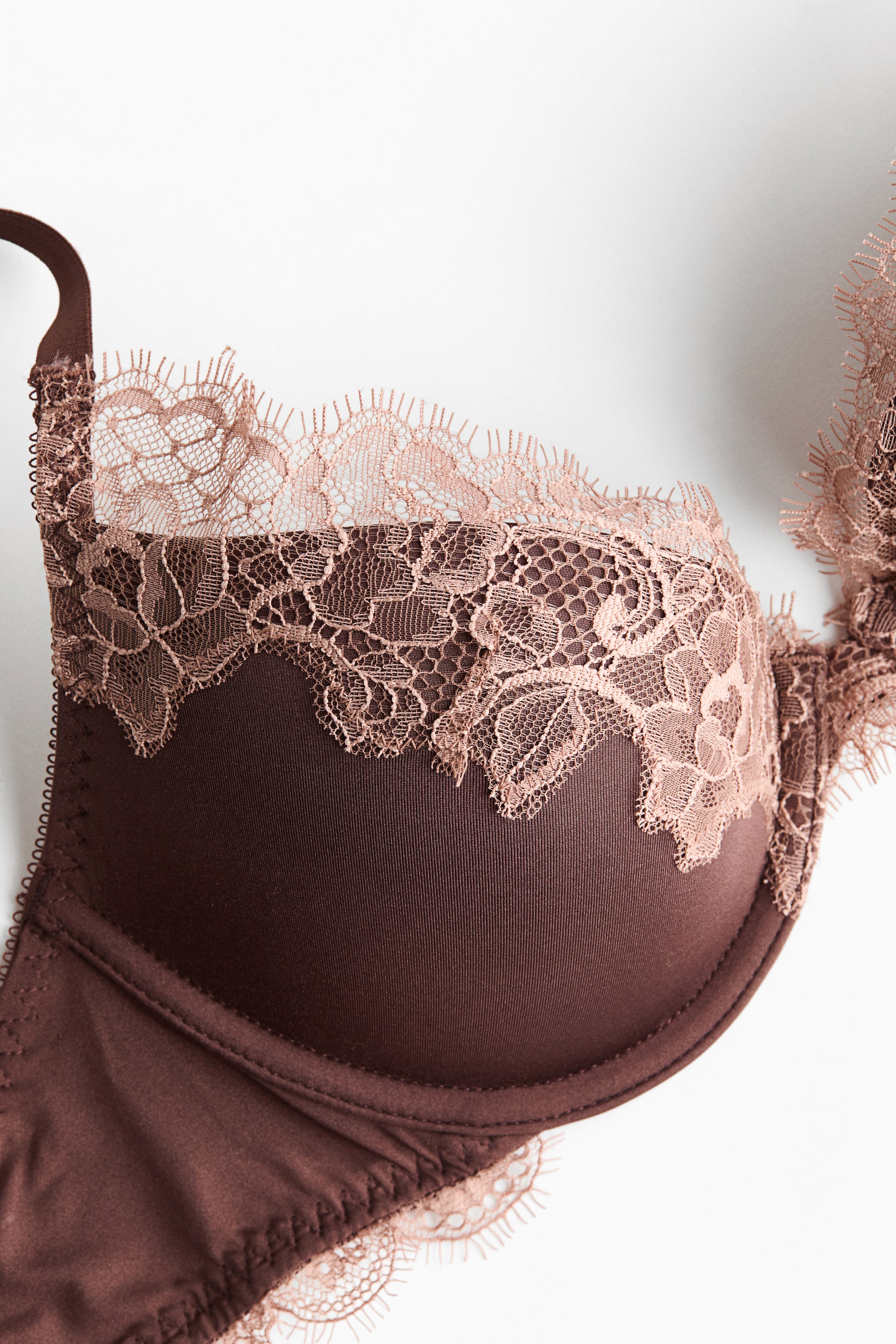 Microfiber and Lace Push-Up Bra