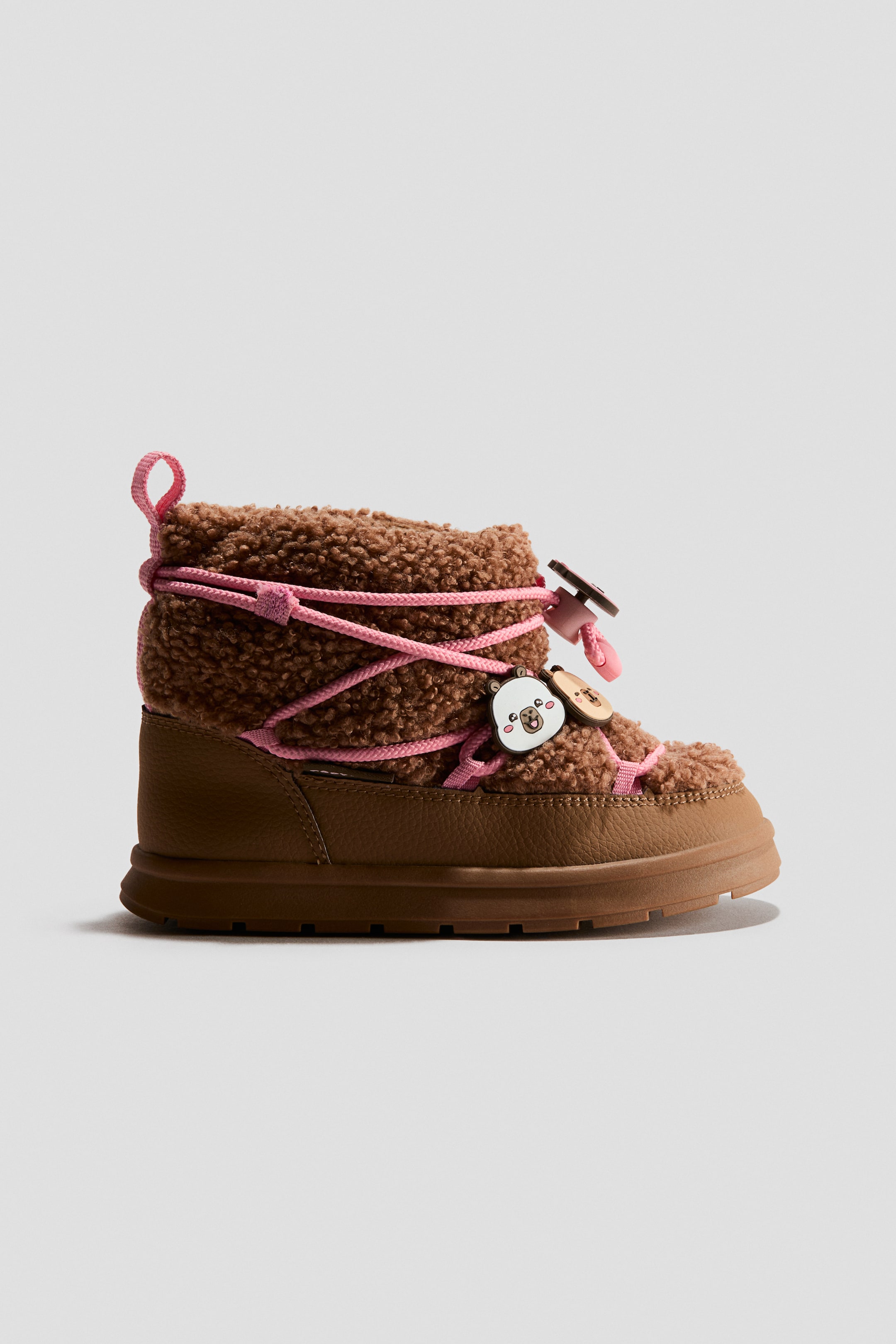 Warm-Lined Snow Boots with Motif