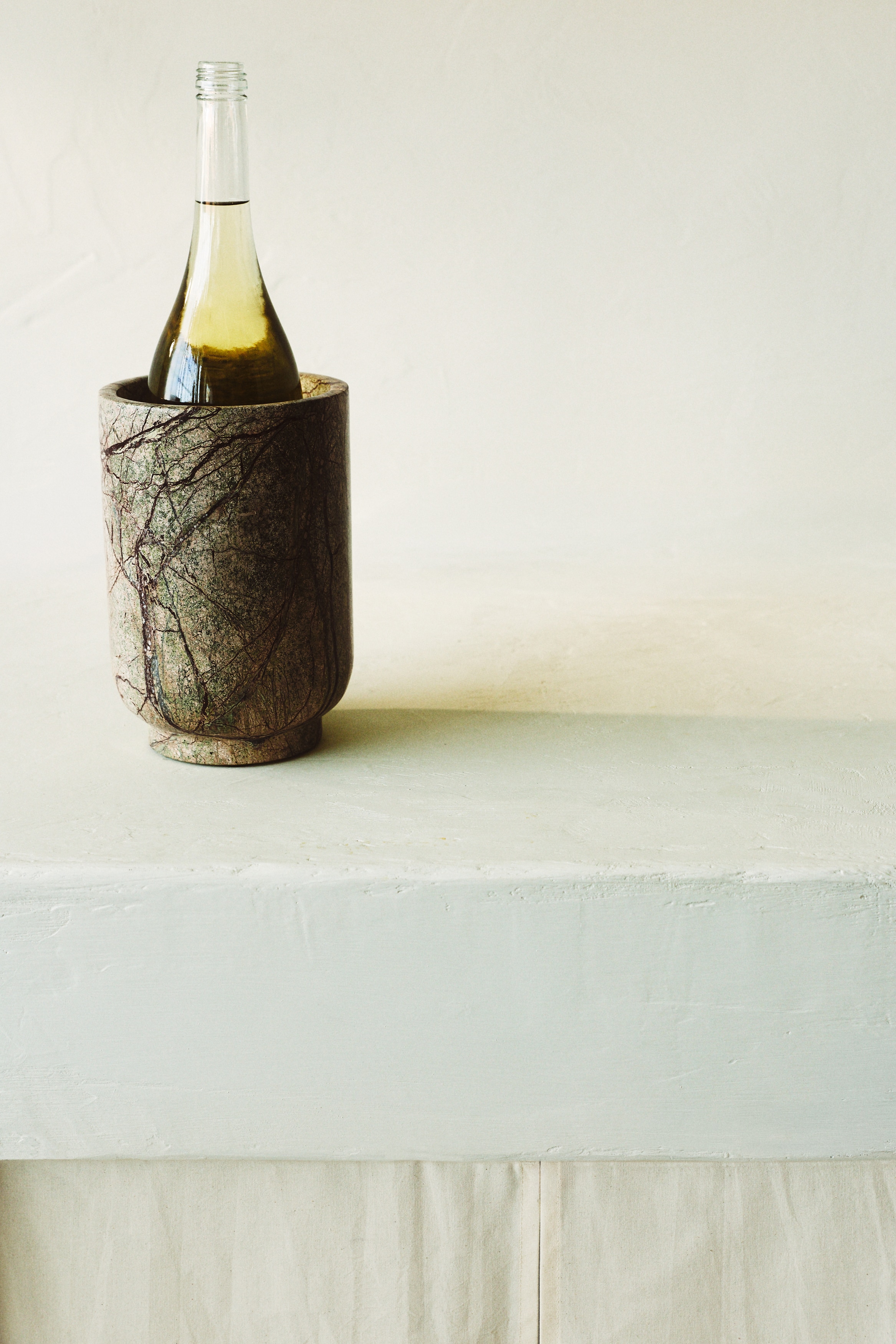 Marble Wine Chiller Bucket - Green/marbled