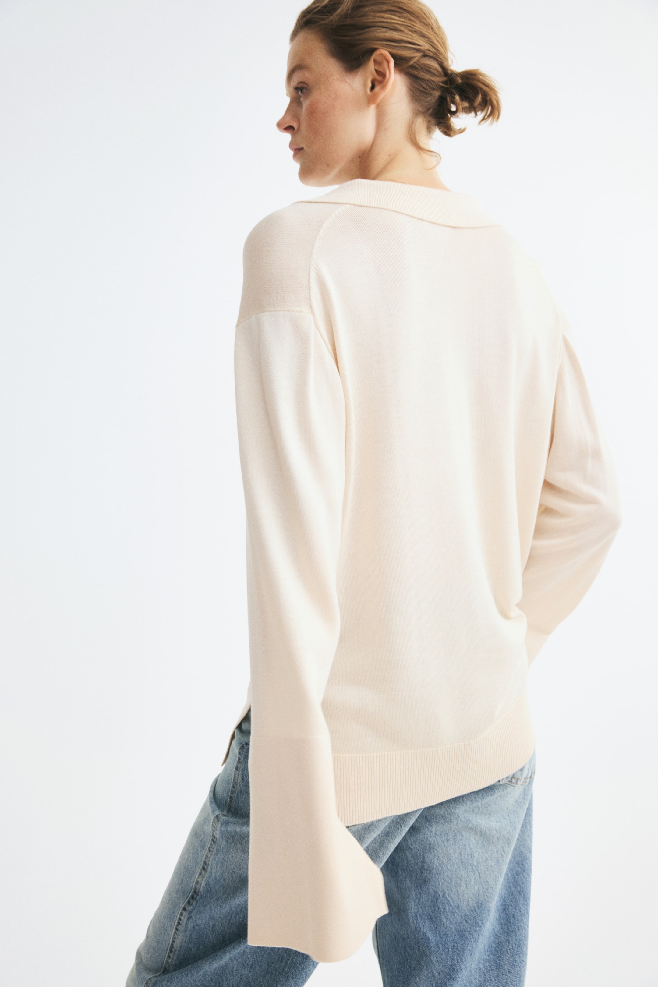 Fine-Knit Polo Shirt
