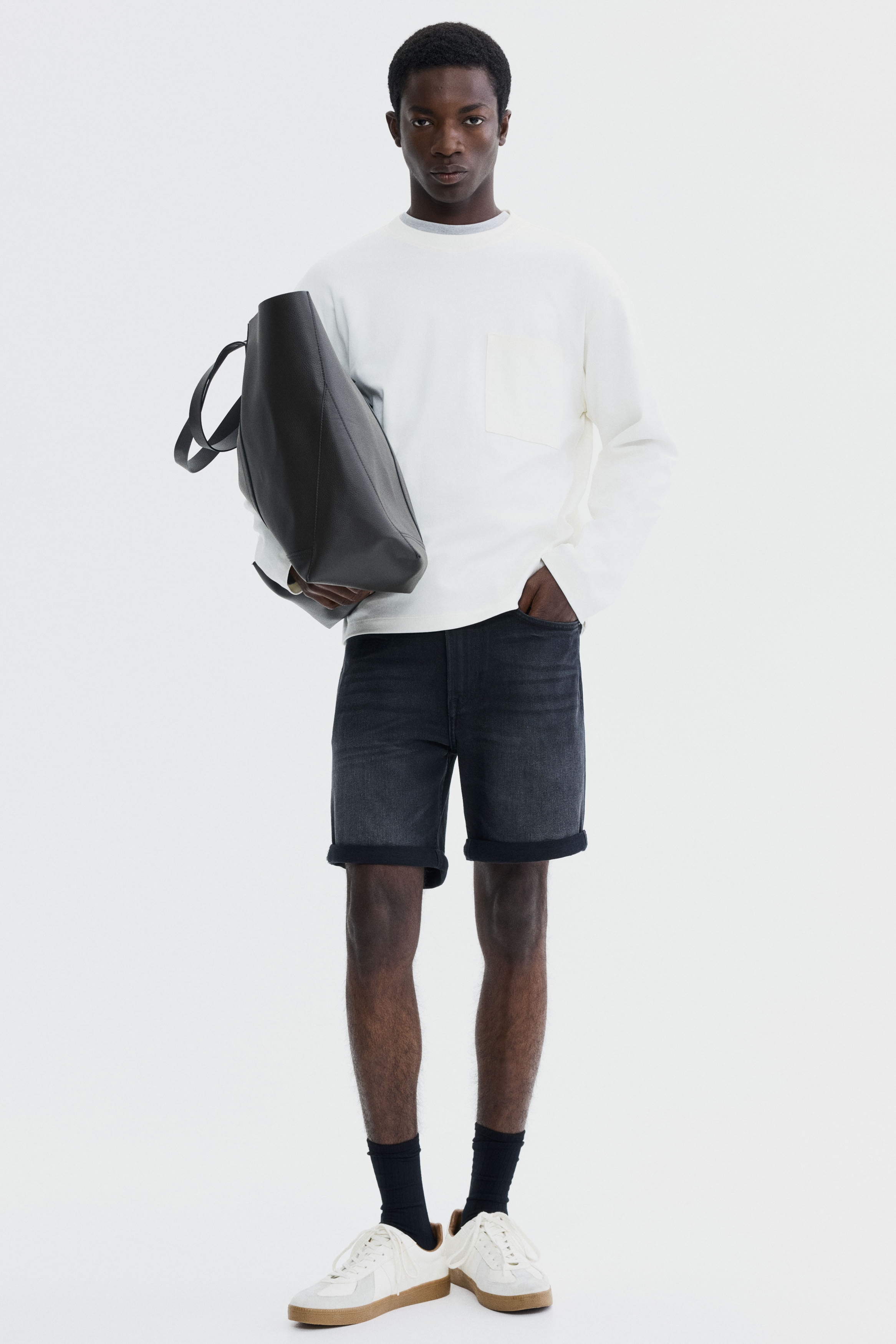 Slim Denim Shorts
