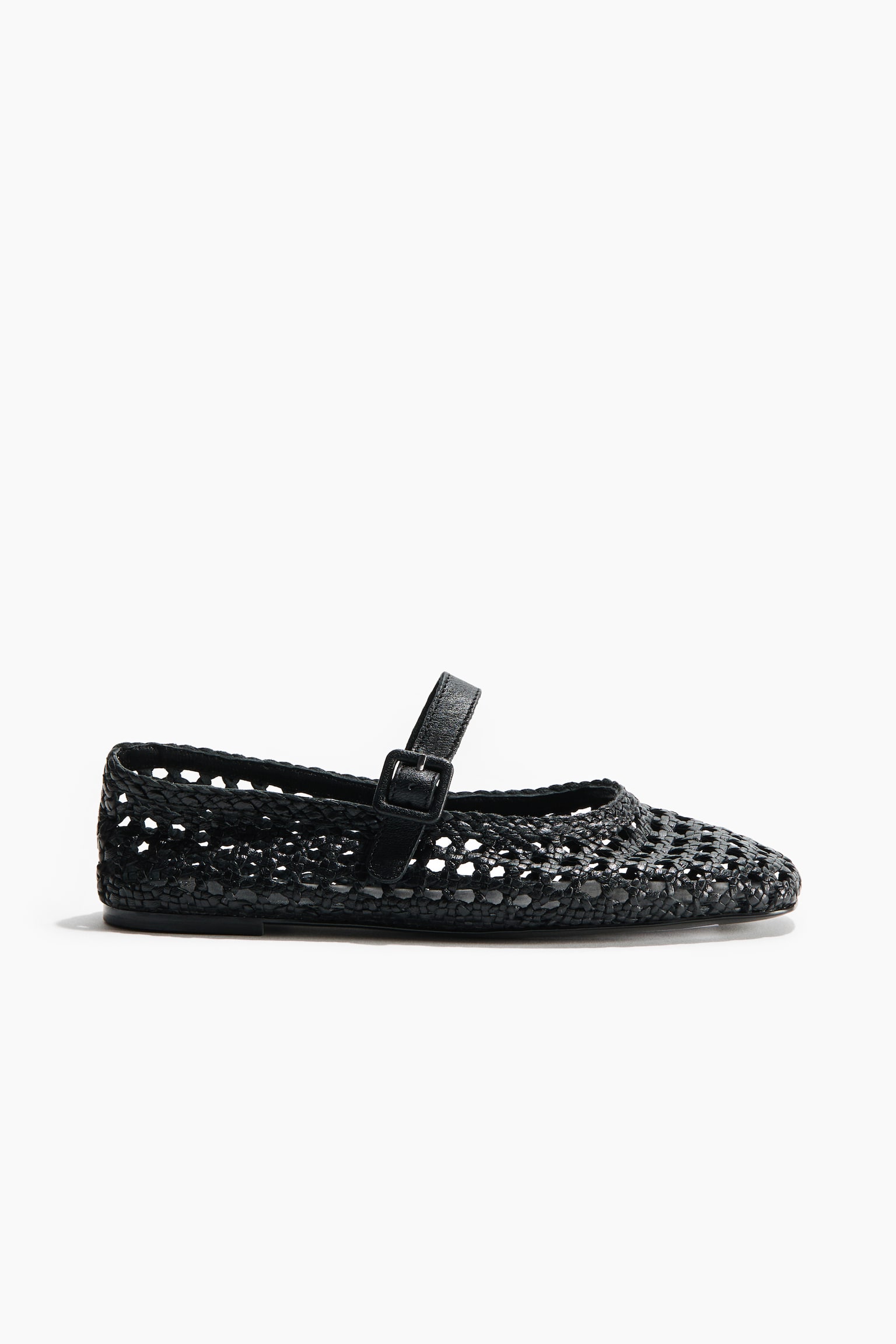 Leather Mary Jane ballet pumps - Black - 4