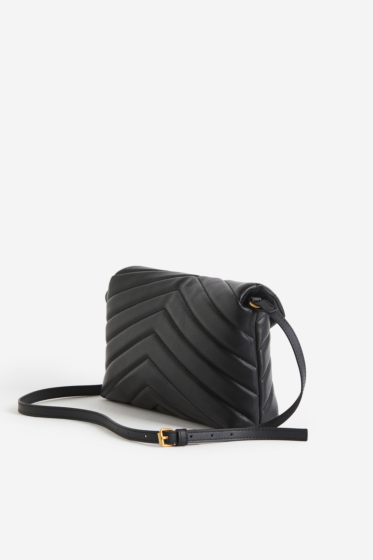 Quilted Shoulder Bag - Black - 2