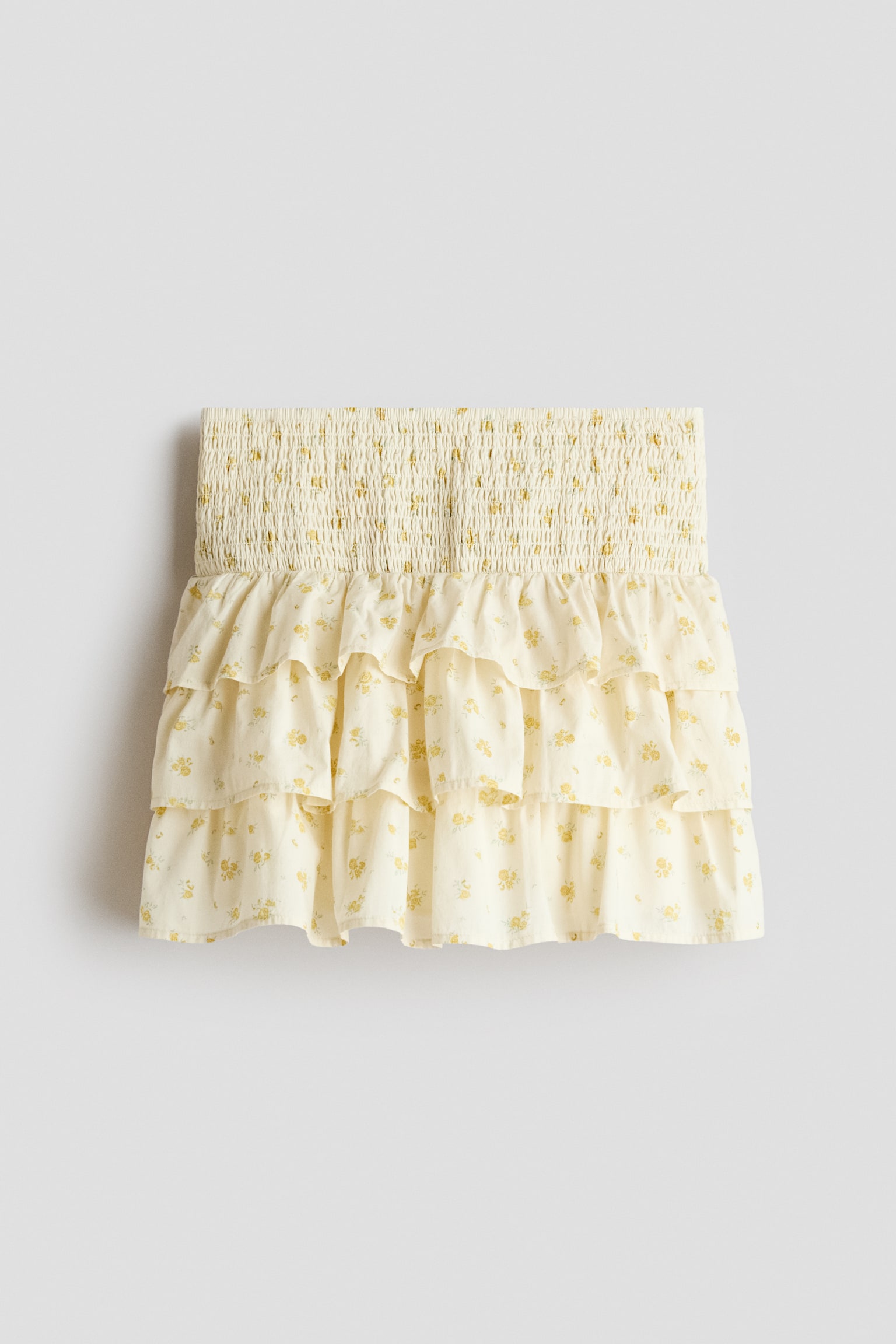 Stufenrock aus Baumwolle - Pale yellow/Floral/Blau/Gemustert/Rosa/Gemustert/Weiß