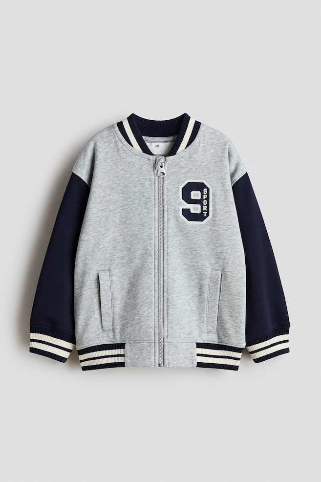 Baseball Jacket - Light gray melange/Sport 9 - 1