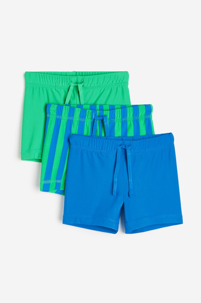 3-pack swim shorts - Bright blue/Striped - 1