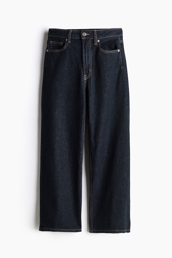 Wide High Cropped Jeans - Dark denim blue/Light denim blue/Pale denim blue/Light beige/Denim blue/White/Dark denim blue/Dusty beige - 1