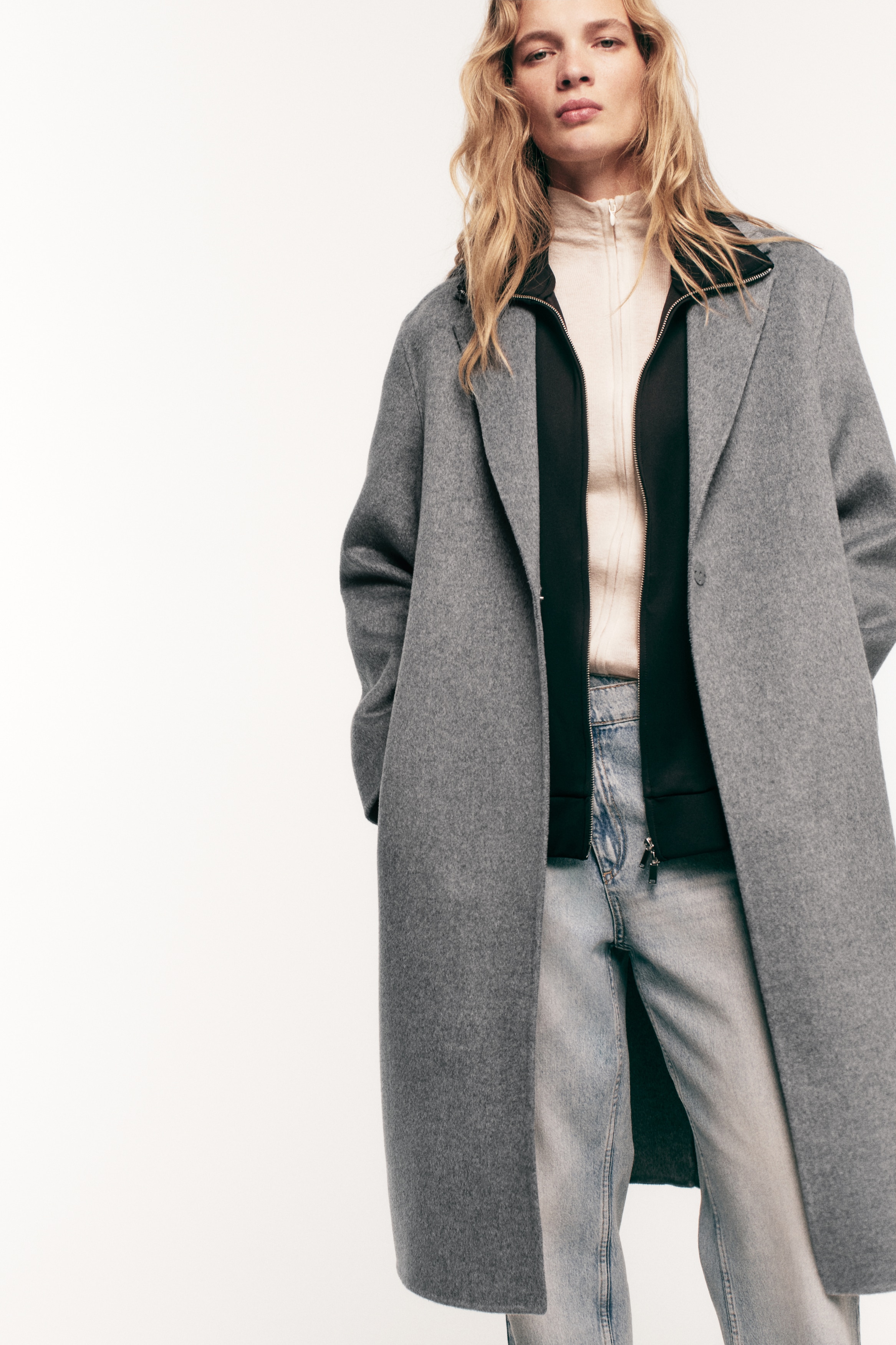 Handmade wool-blend coat