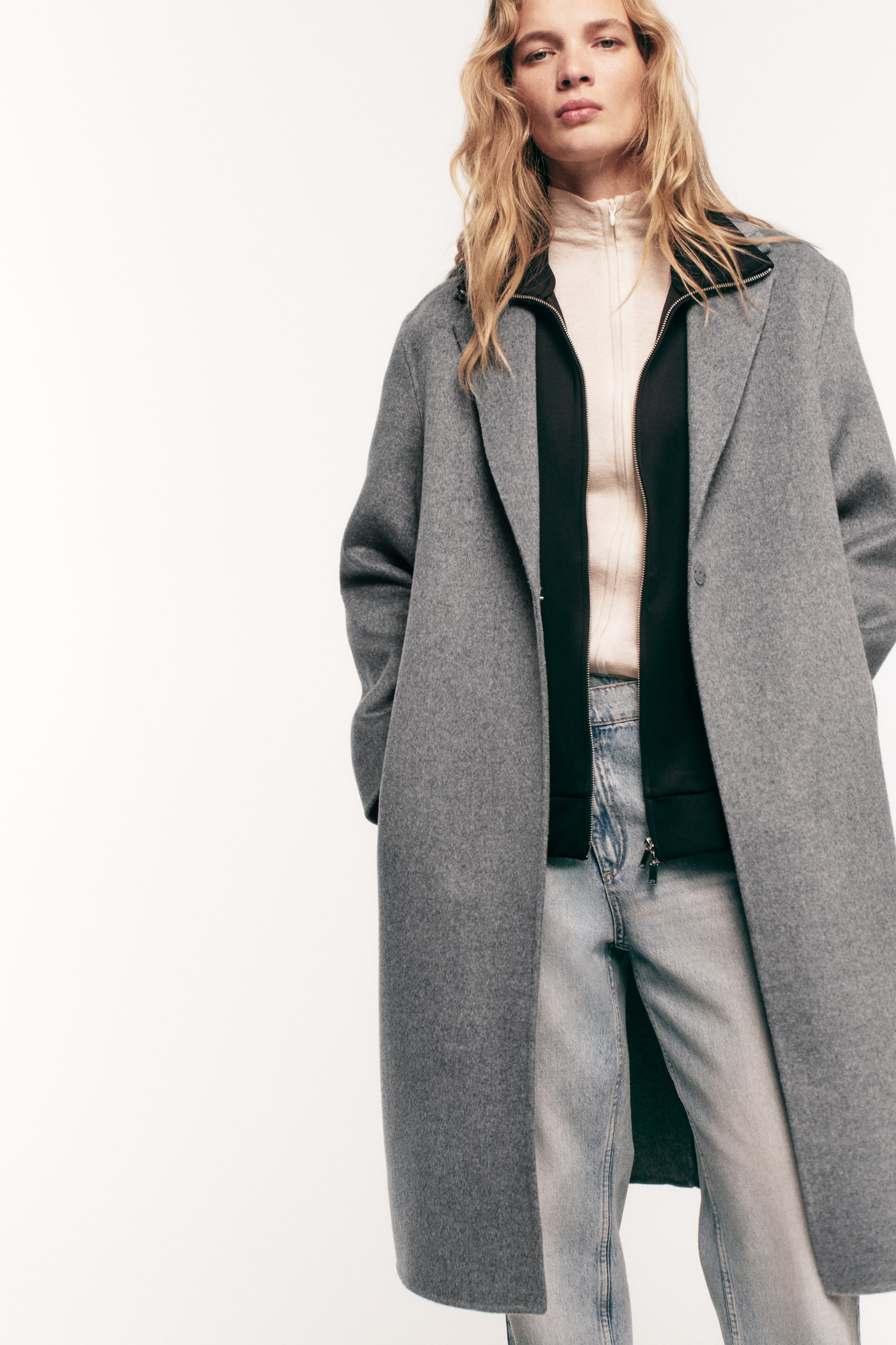 Handmade wool-blend coat