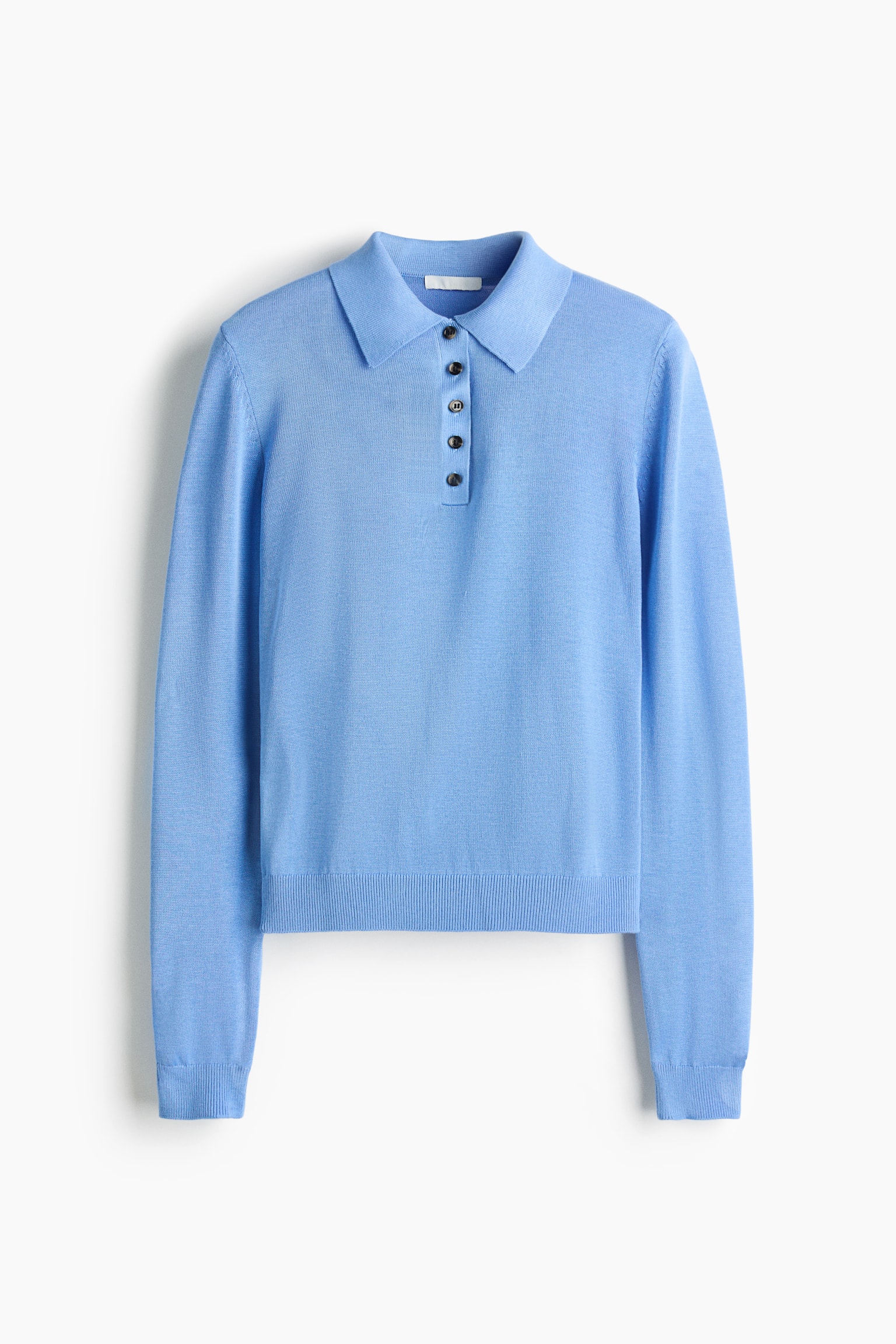 Fine Knit Polo Shirt - Blue/Beige/Light yellow/Pink