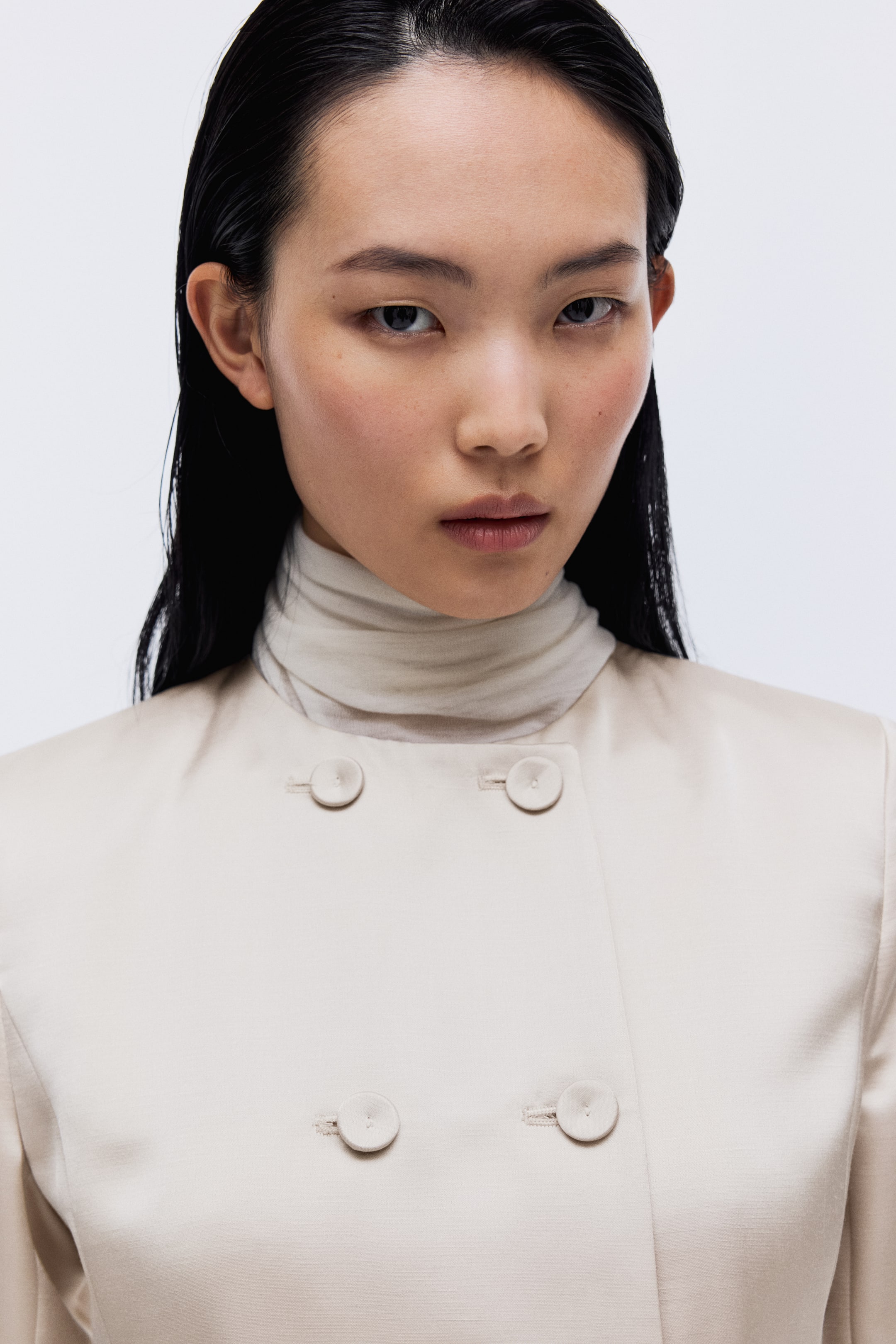 View larger image: Double Breasted Blazer Dress - Light beige - Ladies | H&M AU 2