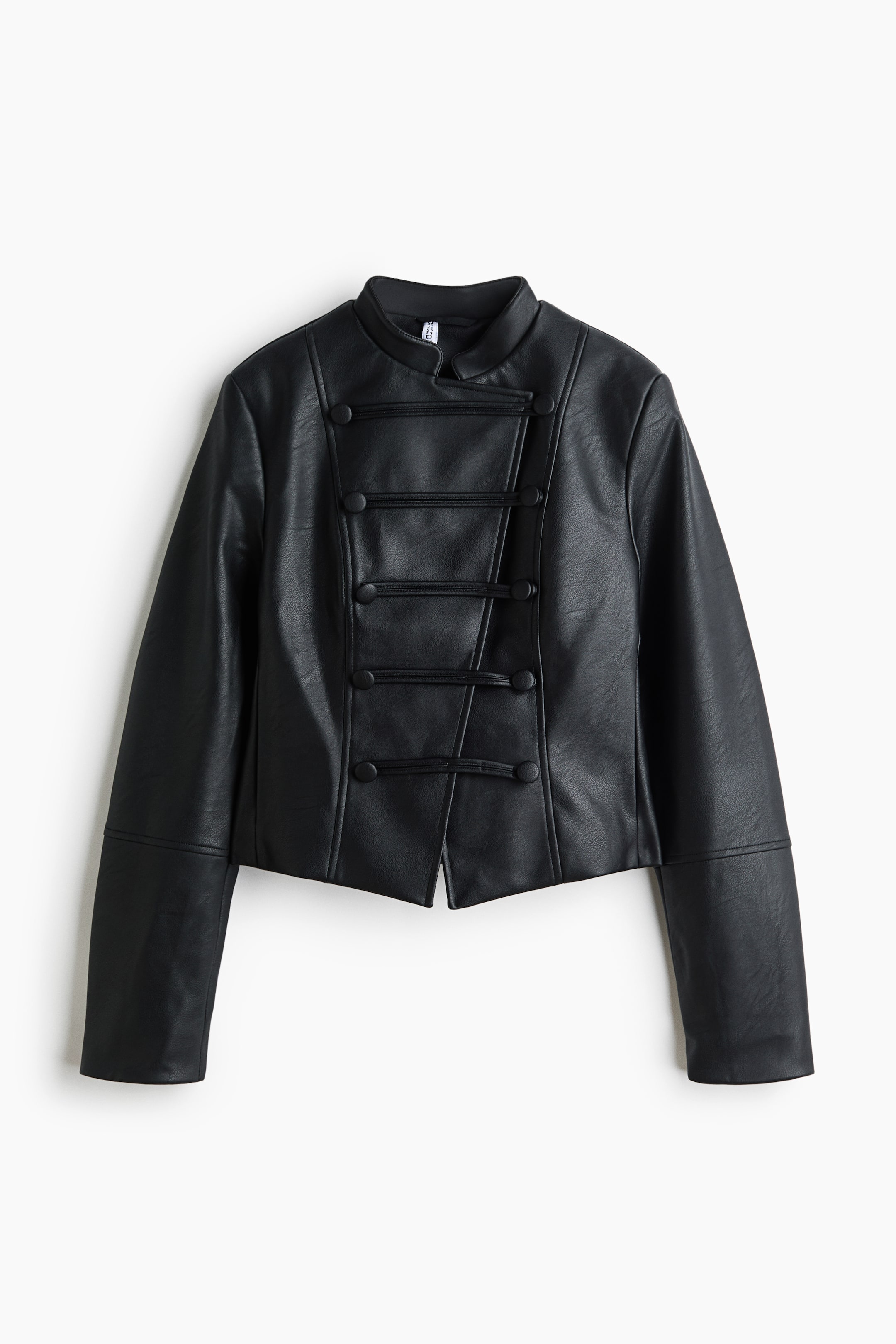 Veste en tissu enduit avec détails à boutons