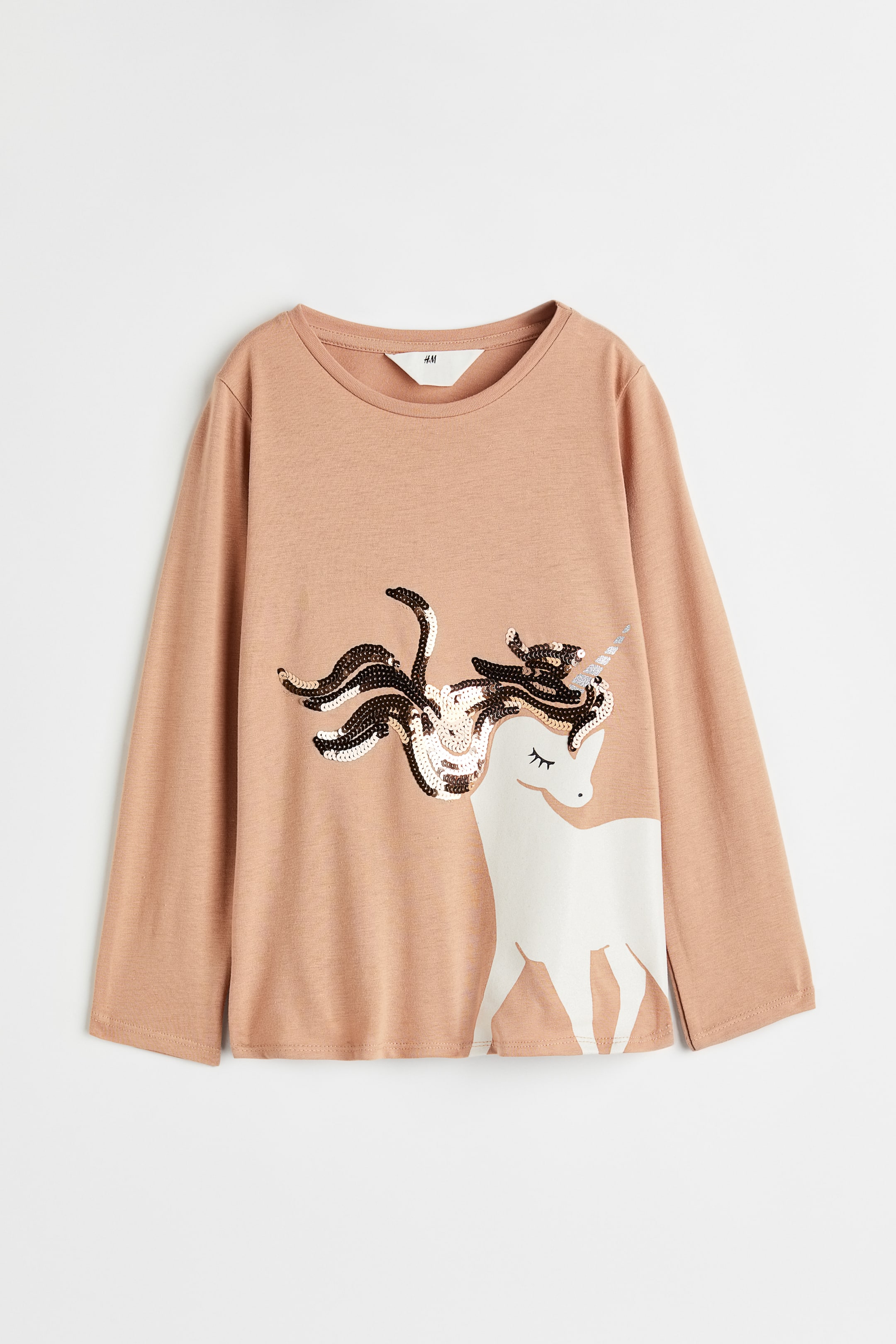 View larger image: Motif-front top - Beige/Unicorn - Kids | H&M 1