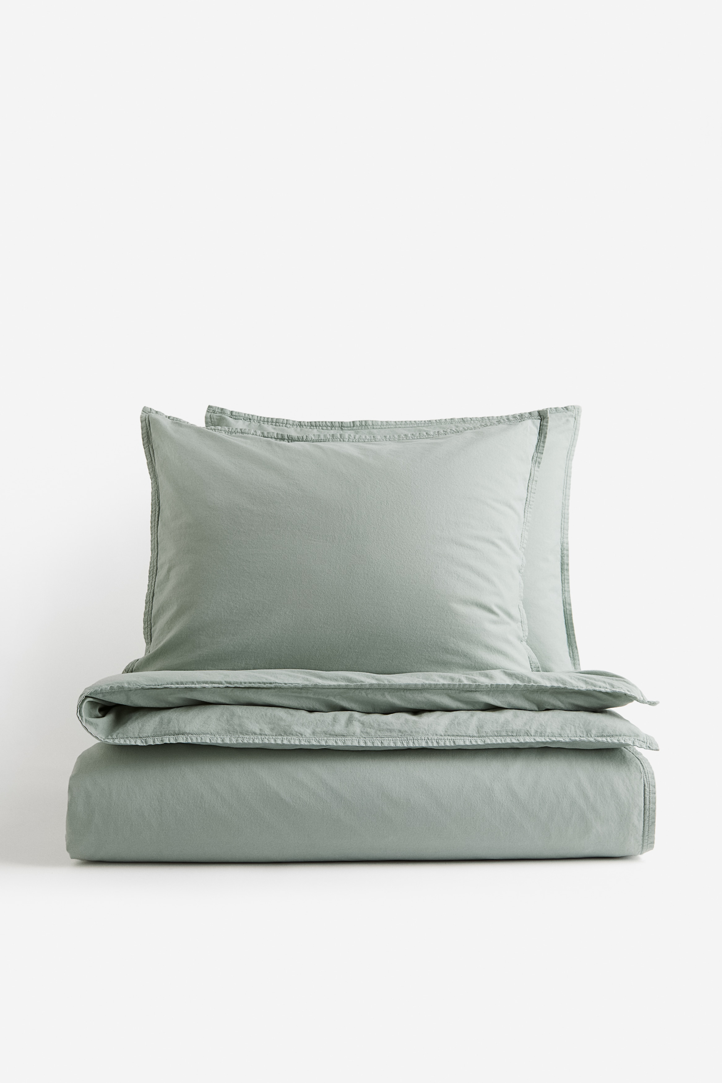 Washed Cotton King/Queen Duvet Cover Set - Thumbnail 3