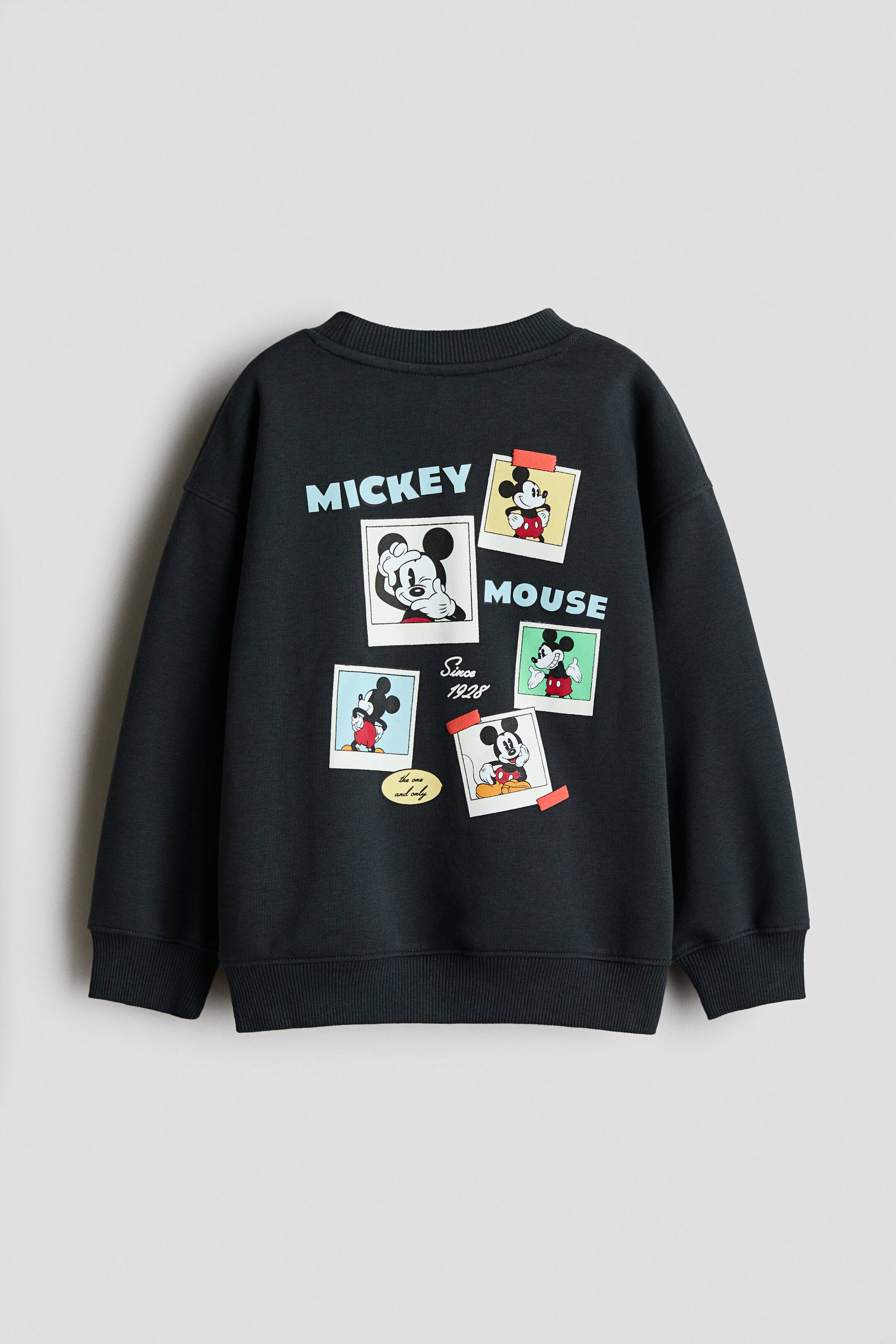View larger image: Print-motif sweatshirt - Dark grey/Mickey Mouse - Kids | H&M 1