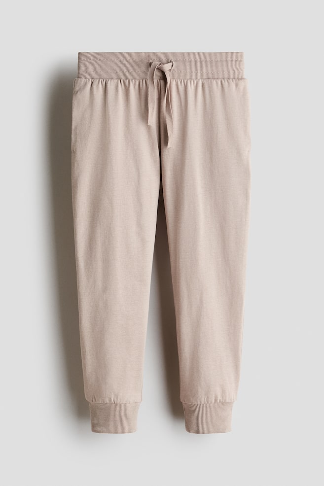 Joggers em algodão - Bege/Preto/Cinzento claro mesclado/Azul marinho - 1