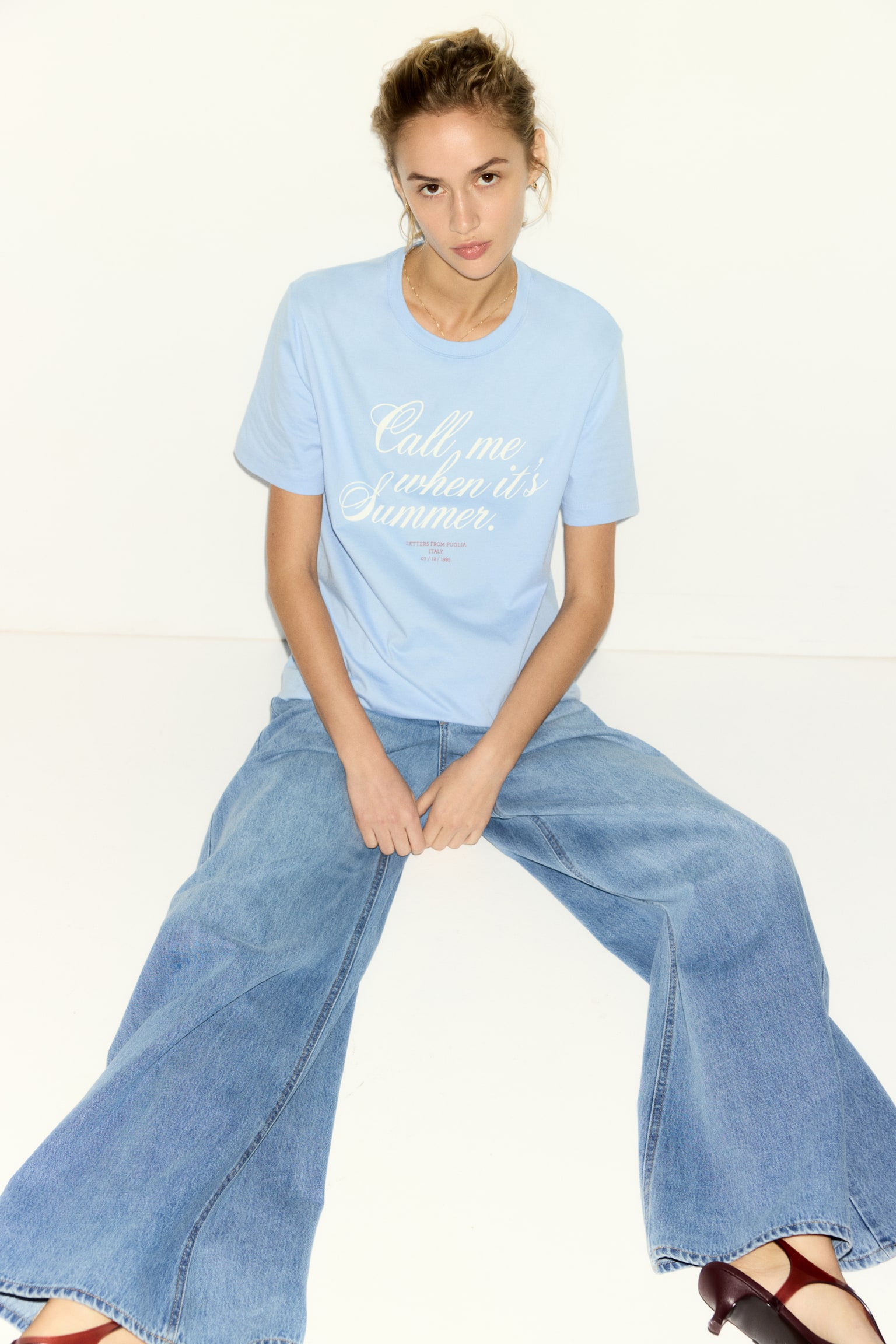Printed T-shirt - Light blue/Summer/Light yellow/Energized/White/Beauté/Dark brown/Simplicité/White/Arancia Rossa/Cream/Biarritz/Green/Cannes Sailing Retreat/White/Le Marais/Ivory/Feria de Verano/White/Lemons/Pink/Chillax Culture/Dusty light blue/California/Dark brown/The Vacation Edit - 5
