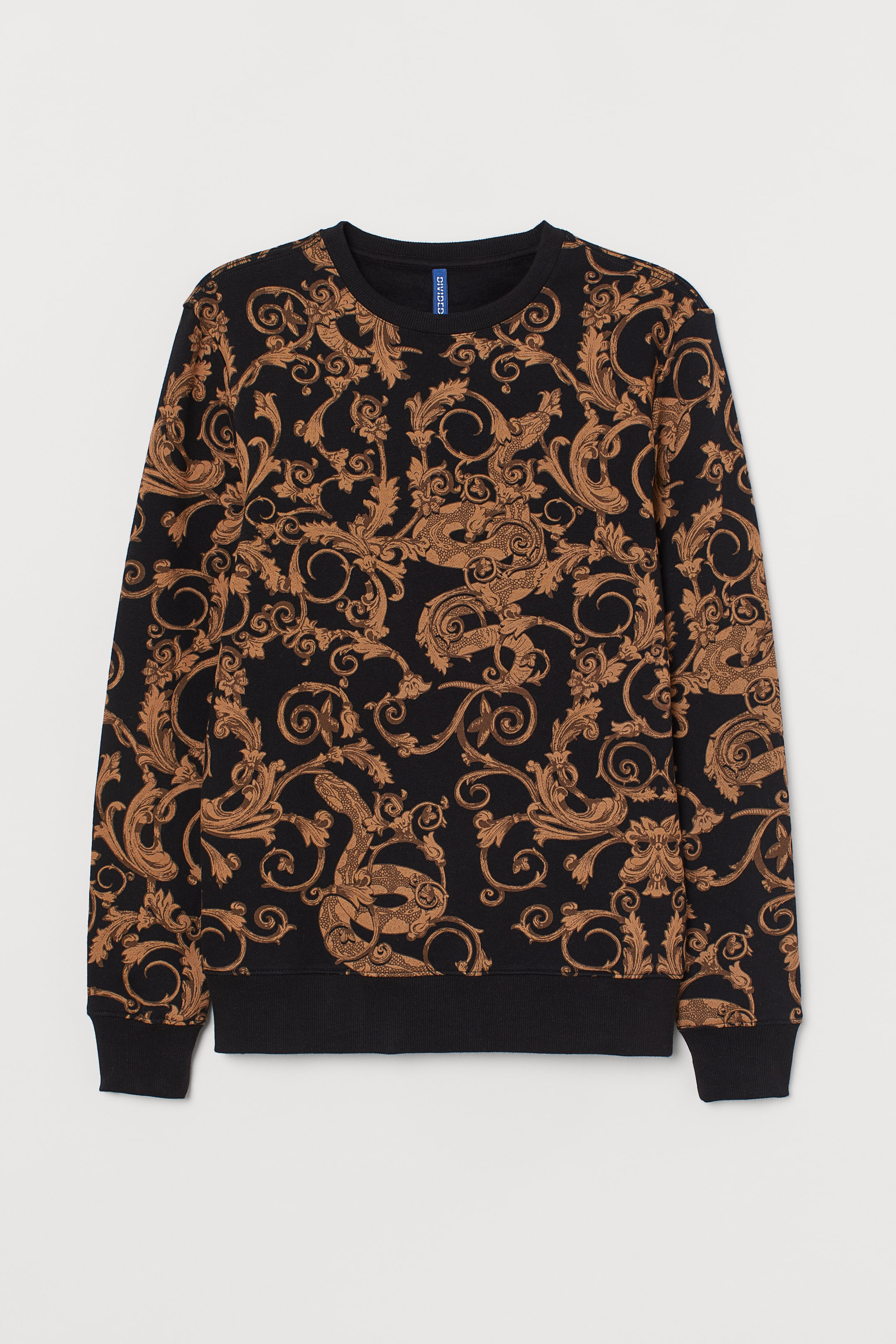 View larger image: Sweatshirt with a motif - Black/Patterned - Men | H&M 1