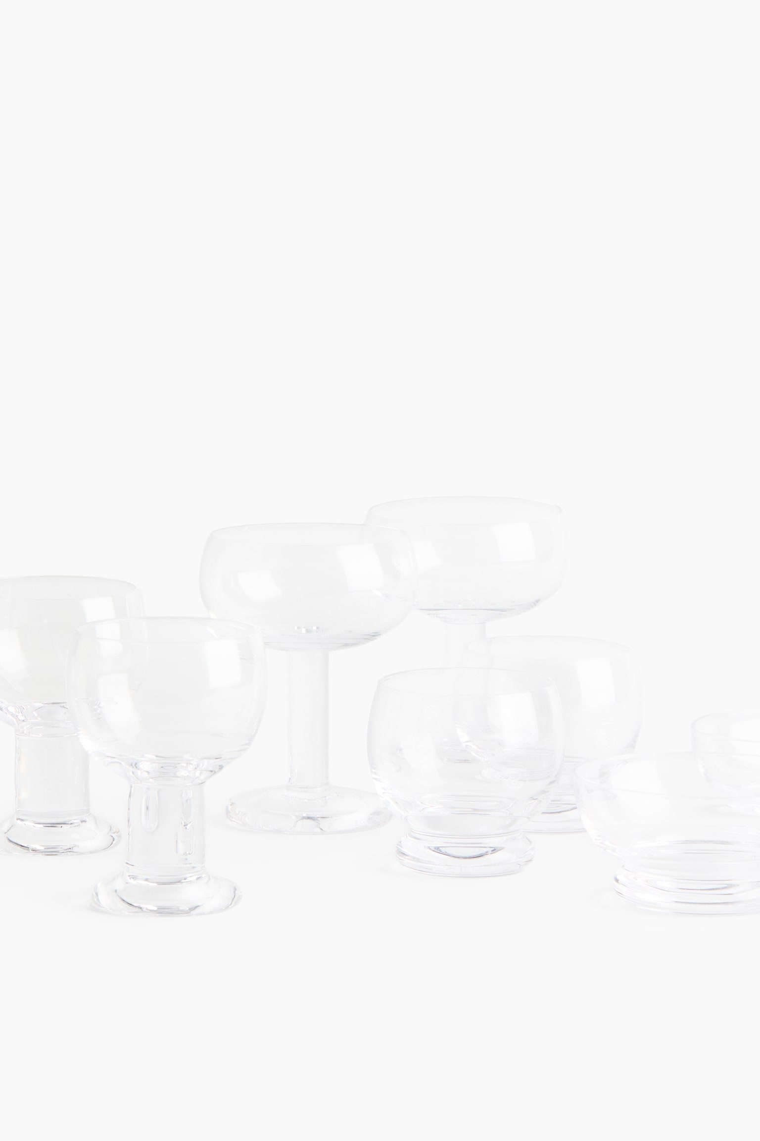 Набір із 2 сервірувальних мисок ручного видування - Прозорий/Світло-рожевий/Прозорий/оливково-зелений - 4