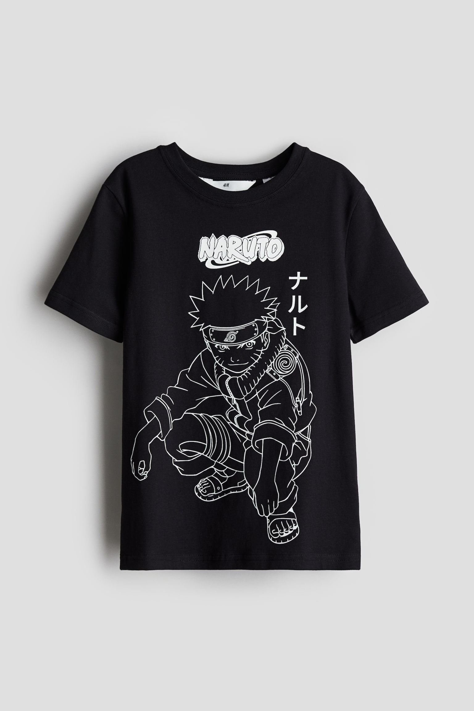 Printed T-shirt - Black/Naruto/Grey/Naruto/Black/Sonic the Hedgehog/Light beige/Nirvana - 1