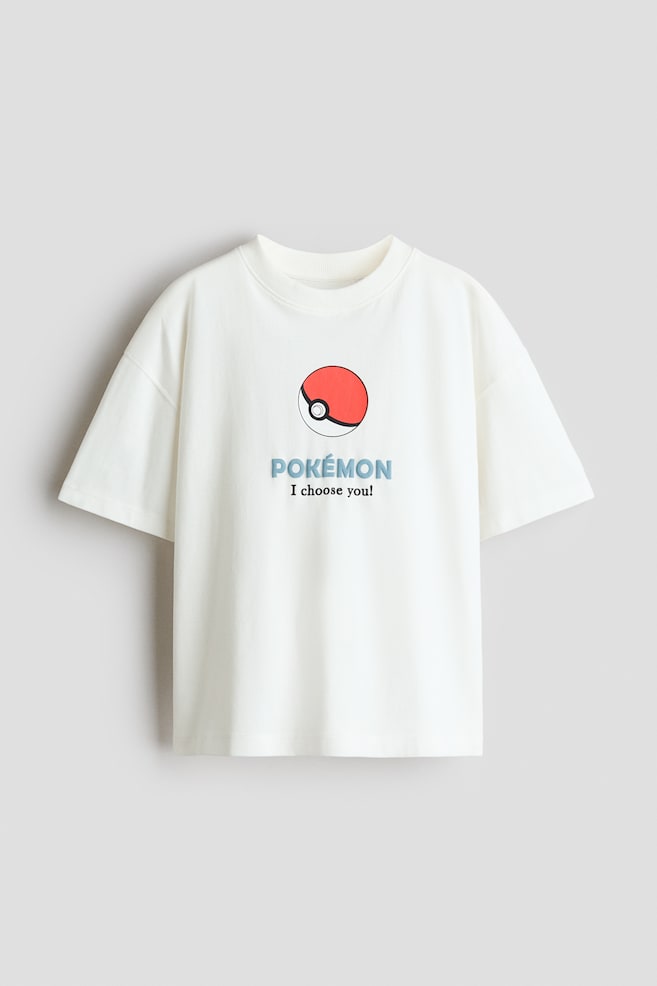 Oversized print-motif T-shirt - White/Pokémon/Dark grey/Minions/Ivory/Cars/Cream/Toy Story - 1