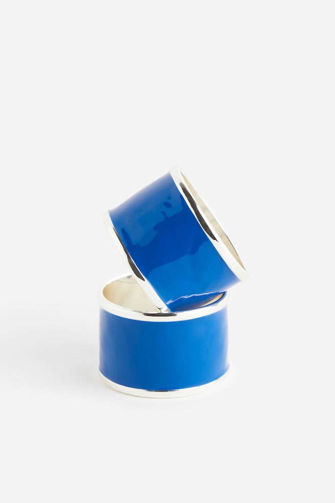 2-pack napkin rings - Bright blue - 1