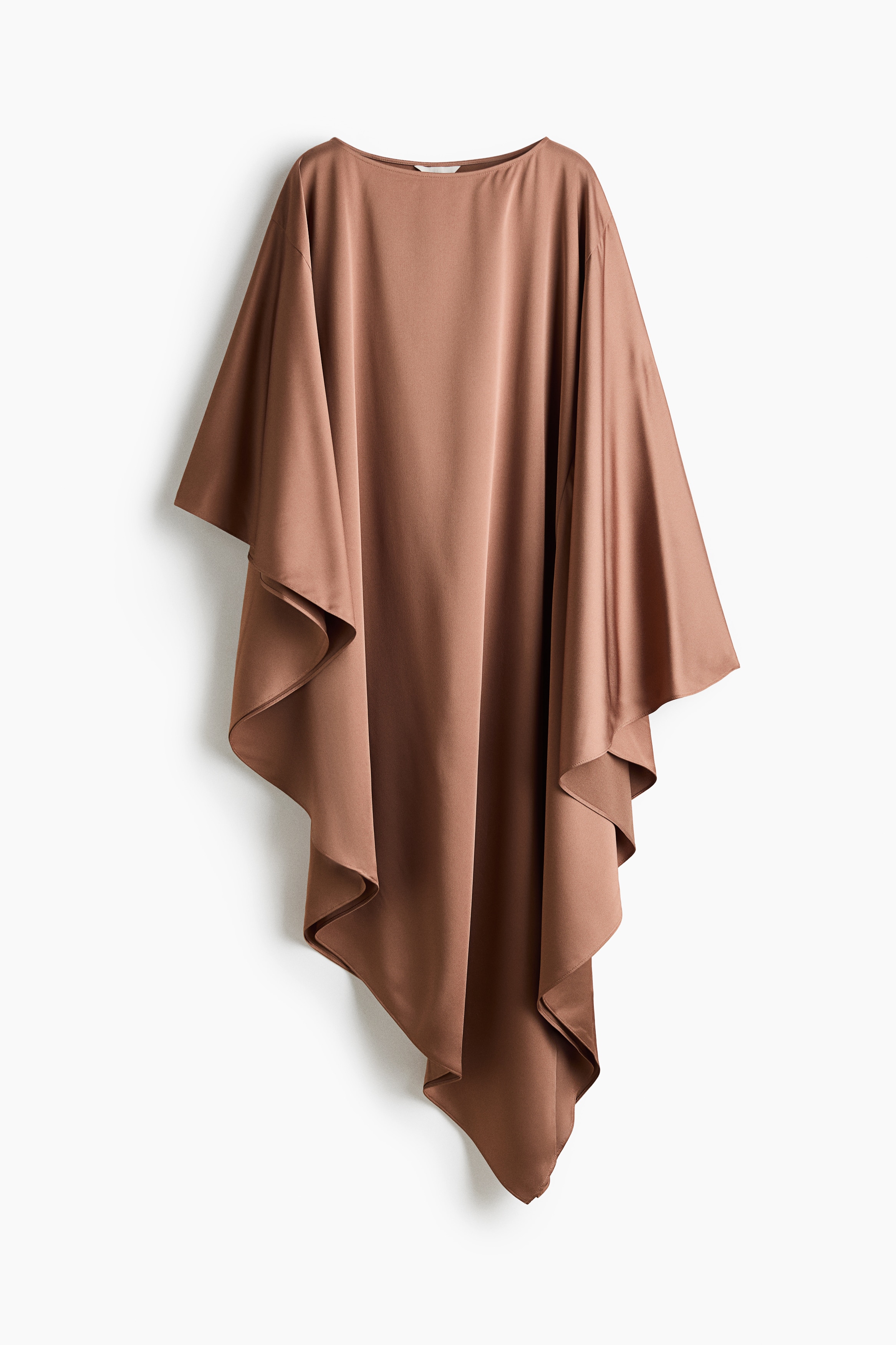 Satin cape dress
