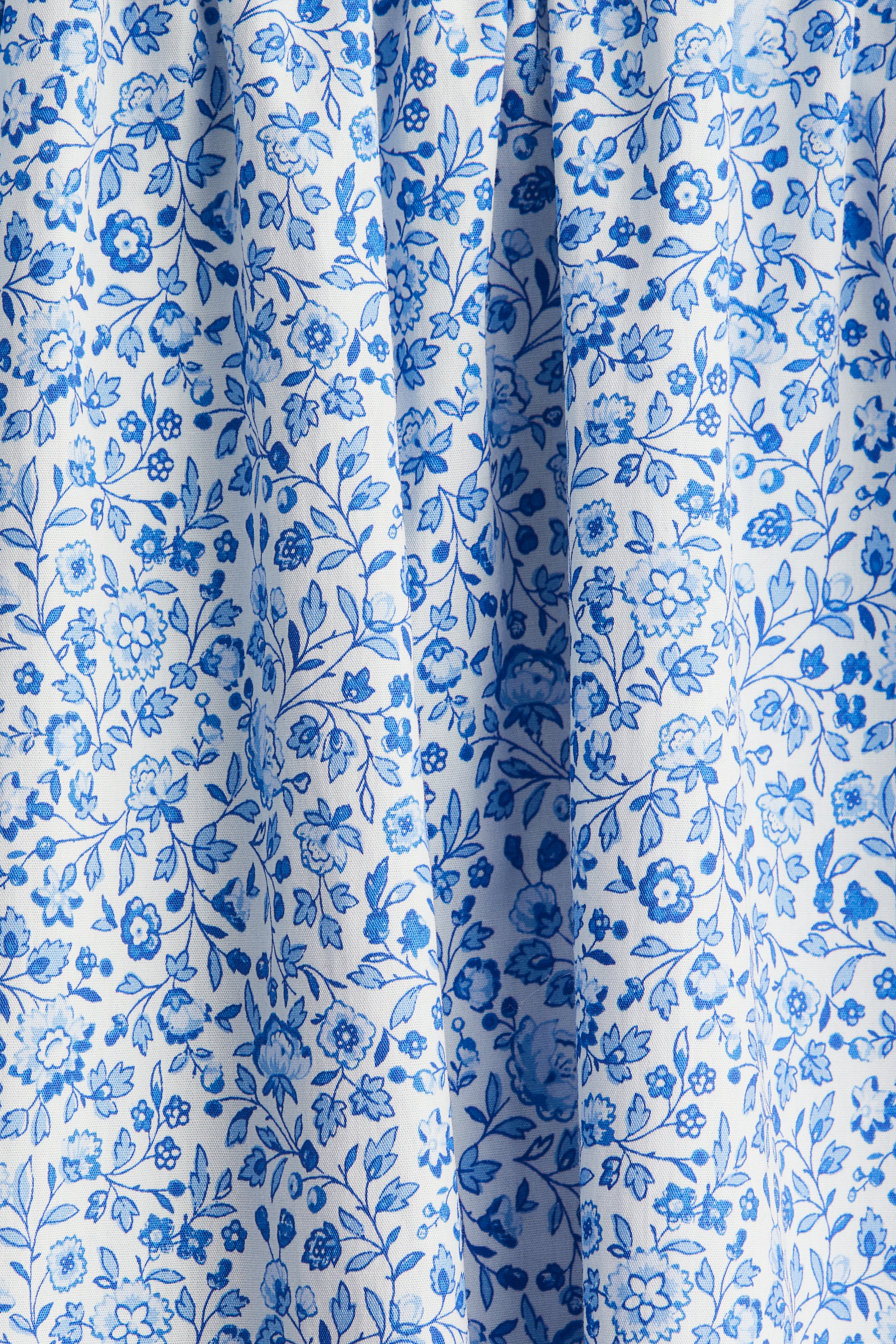 Flared-skirt cotton dress