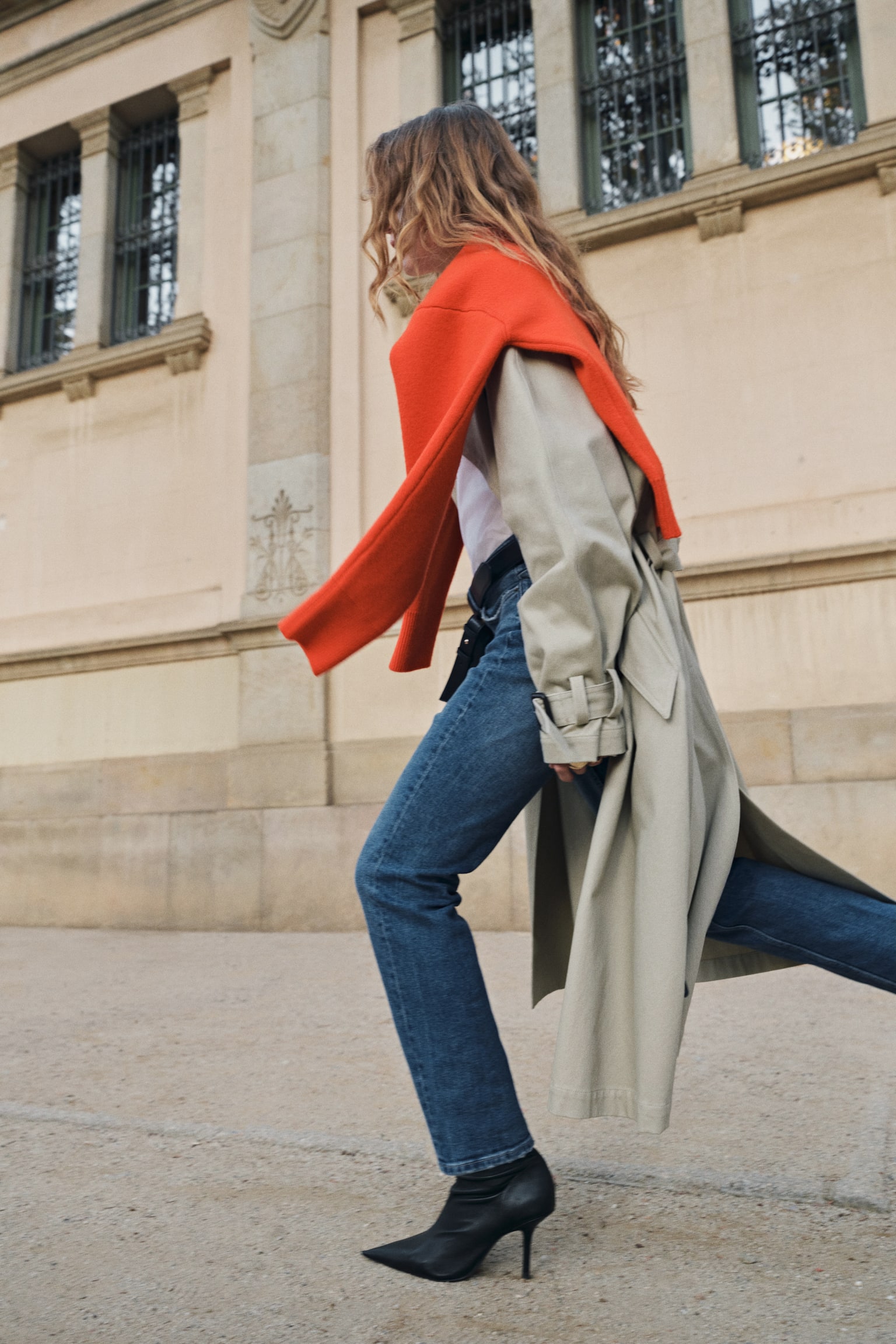 Slim Straight High Ankle Jeans - Denim blue/Light denim blue/White - 4