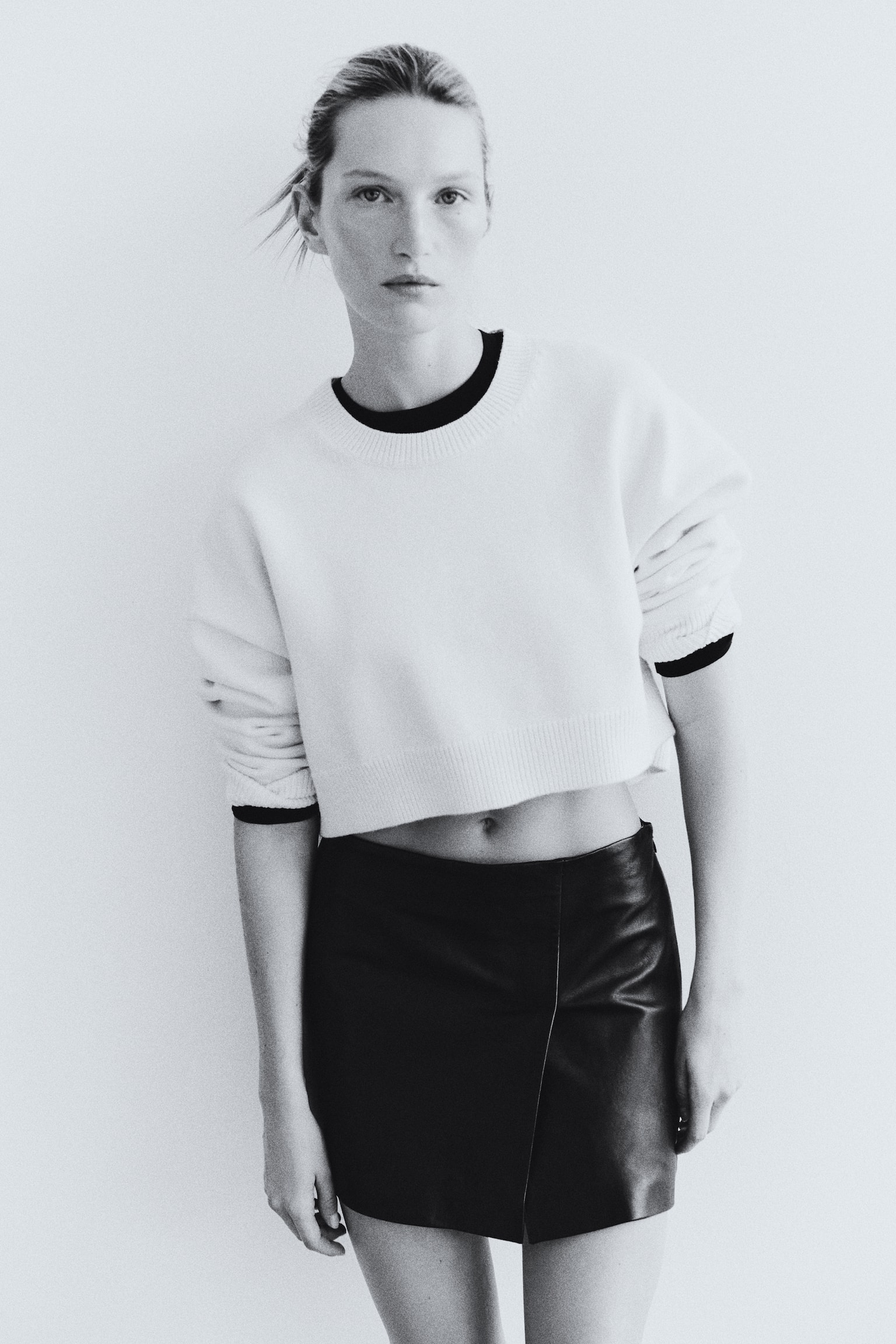 Женский свитер H&M Cropped Sweater, цвет: Кремовый — фото 3