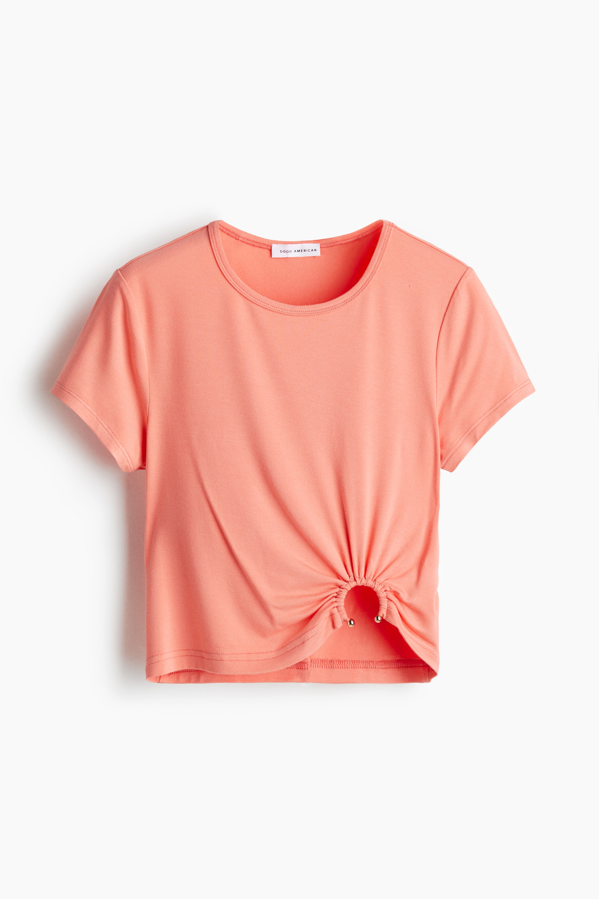 Dam - Coral Stretch Jersey Top - Size: S  - H&M