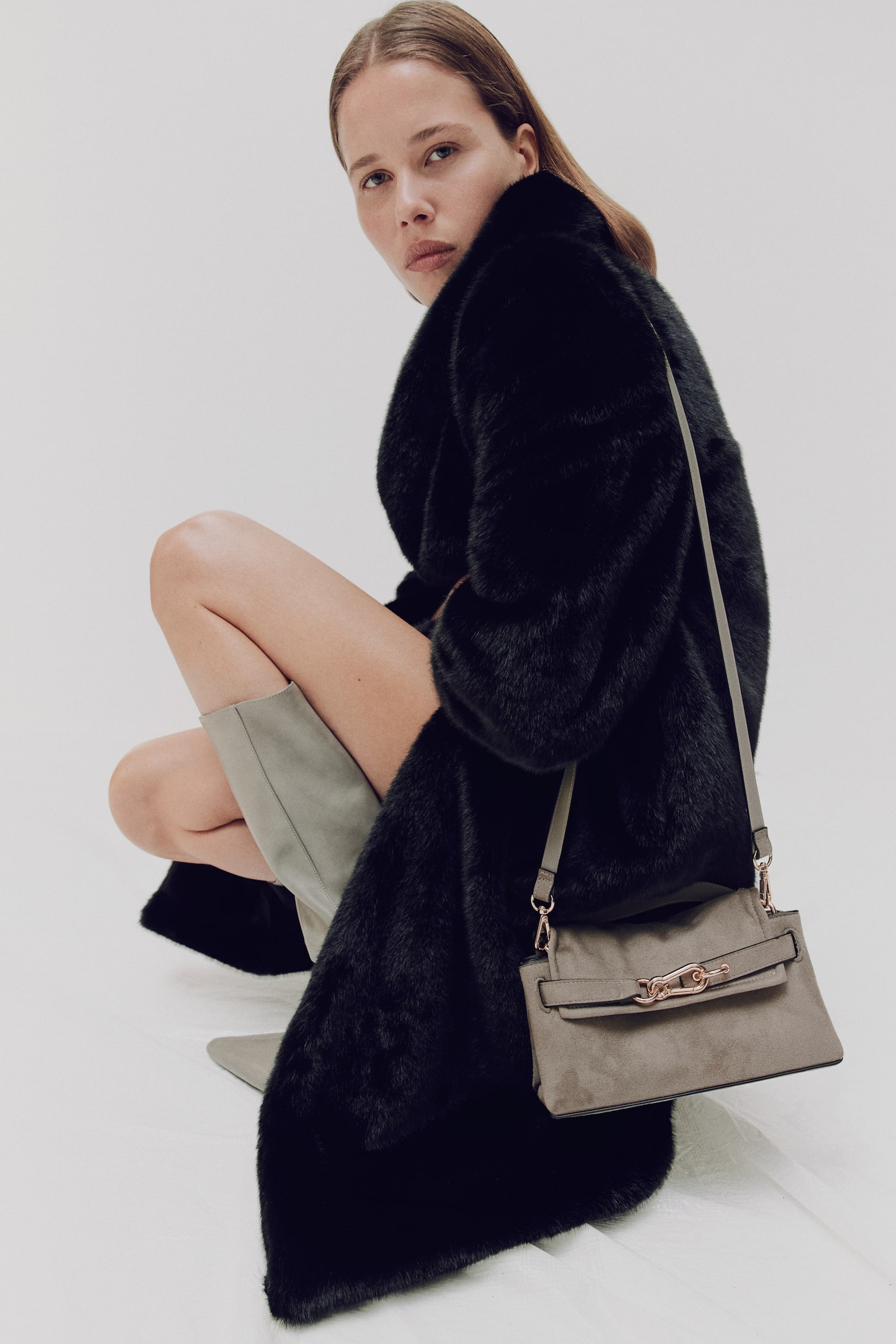 Crossbody bag - Grey/Brown - 1