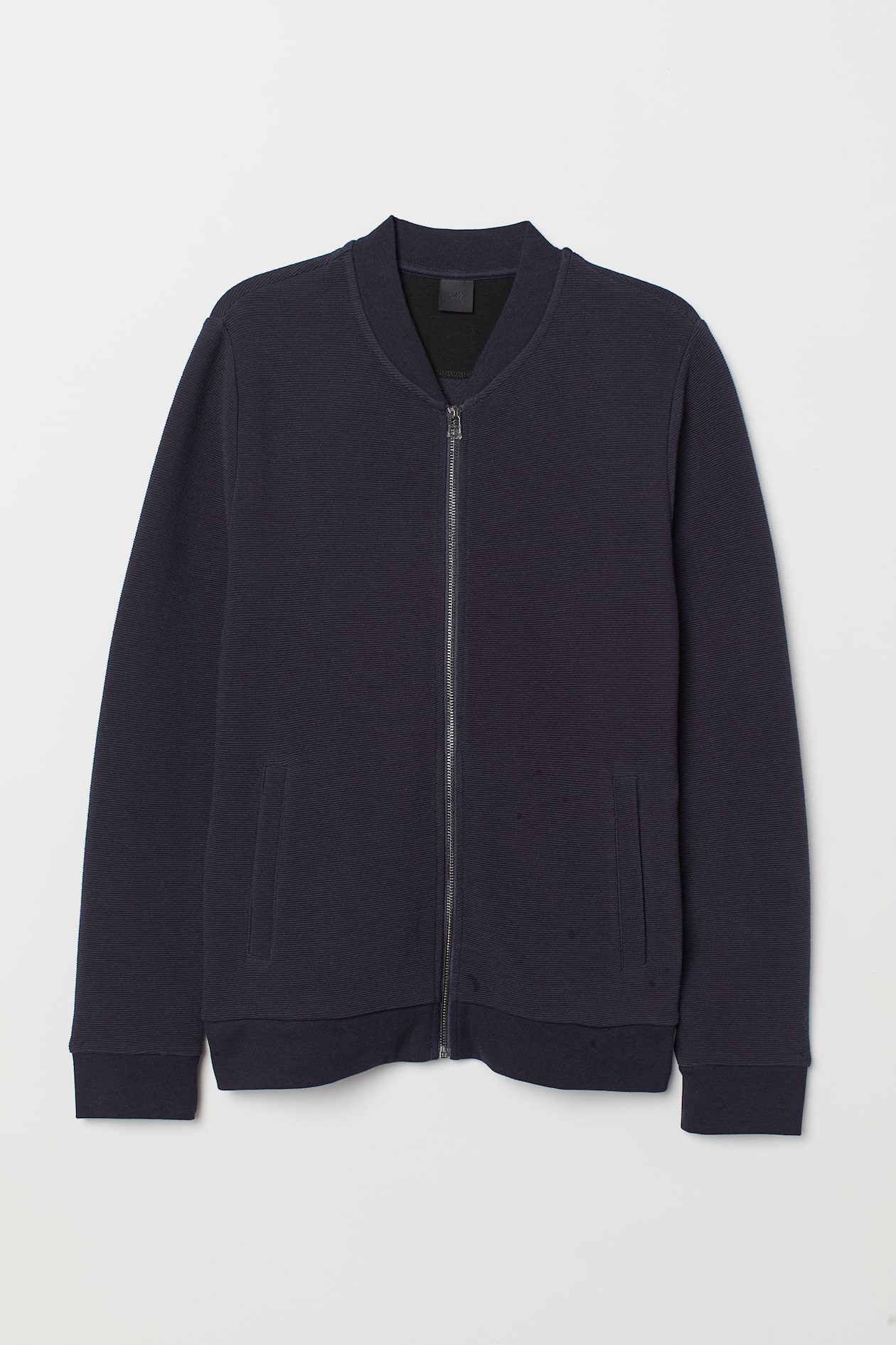 Cardigan with Zip - Long sleeve - Regular length - Dark blue - Men | H&M US