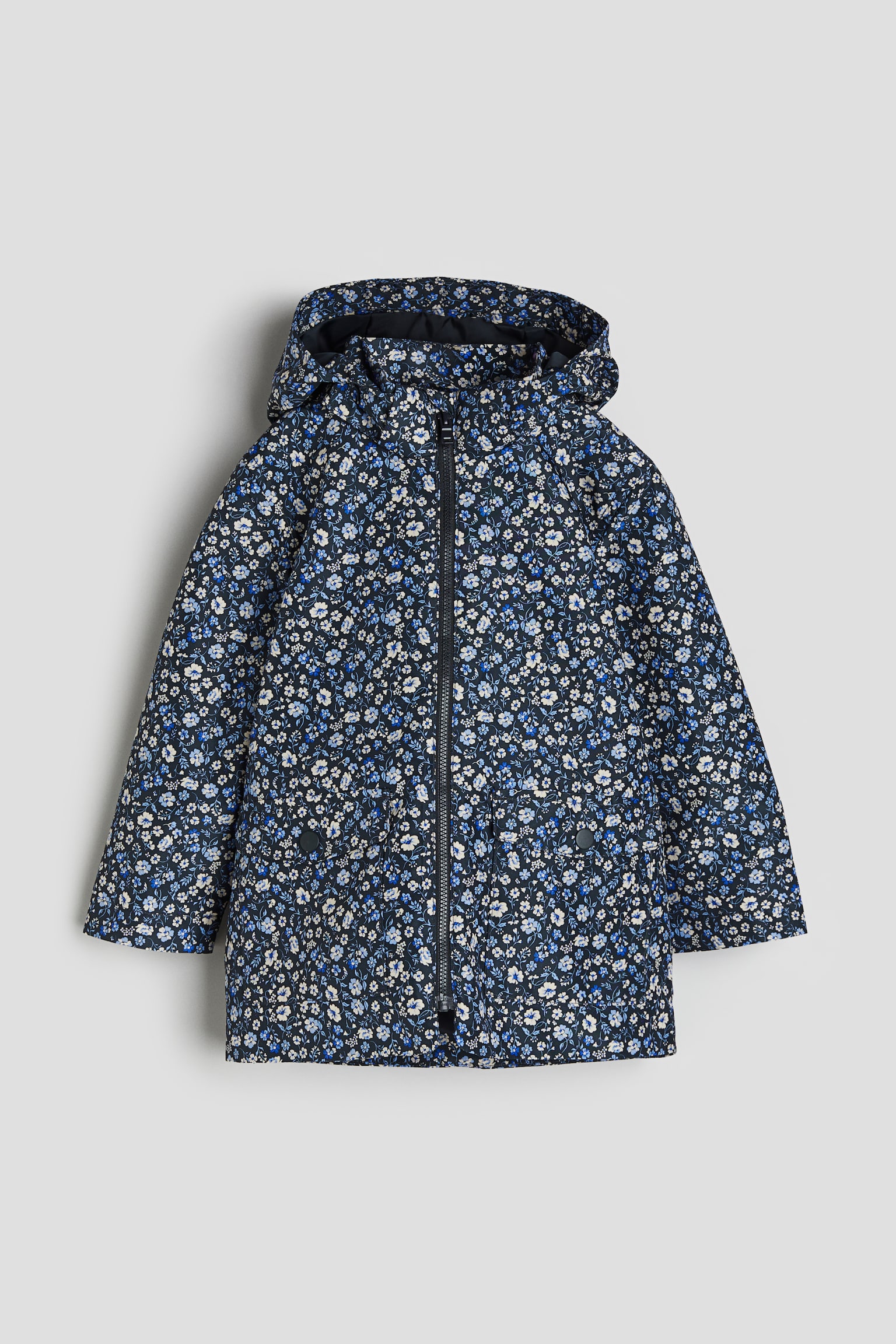 Water Repellent Shell Jacket - Dark blue/Floral - 1