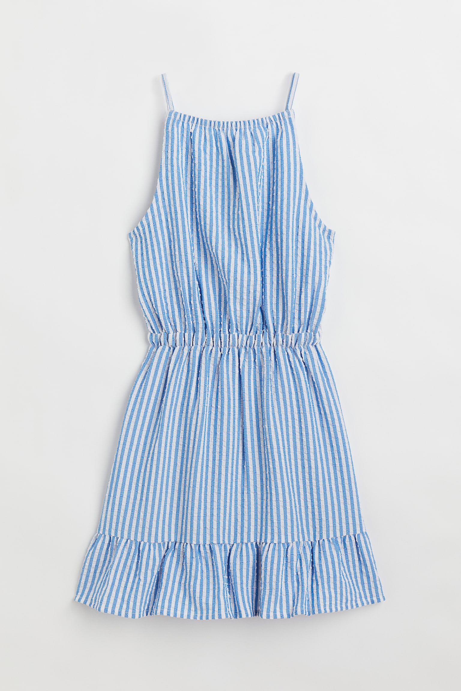 Cut-out dress - Blue/Striped/Light orange - 1