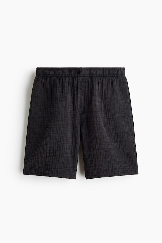 Shorts Relaxed Fit de muselina - Negro/Azul tenue/Amarillo oscuro - 1