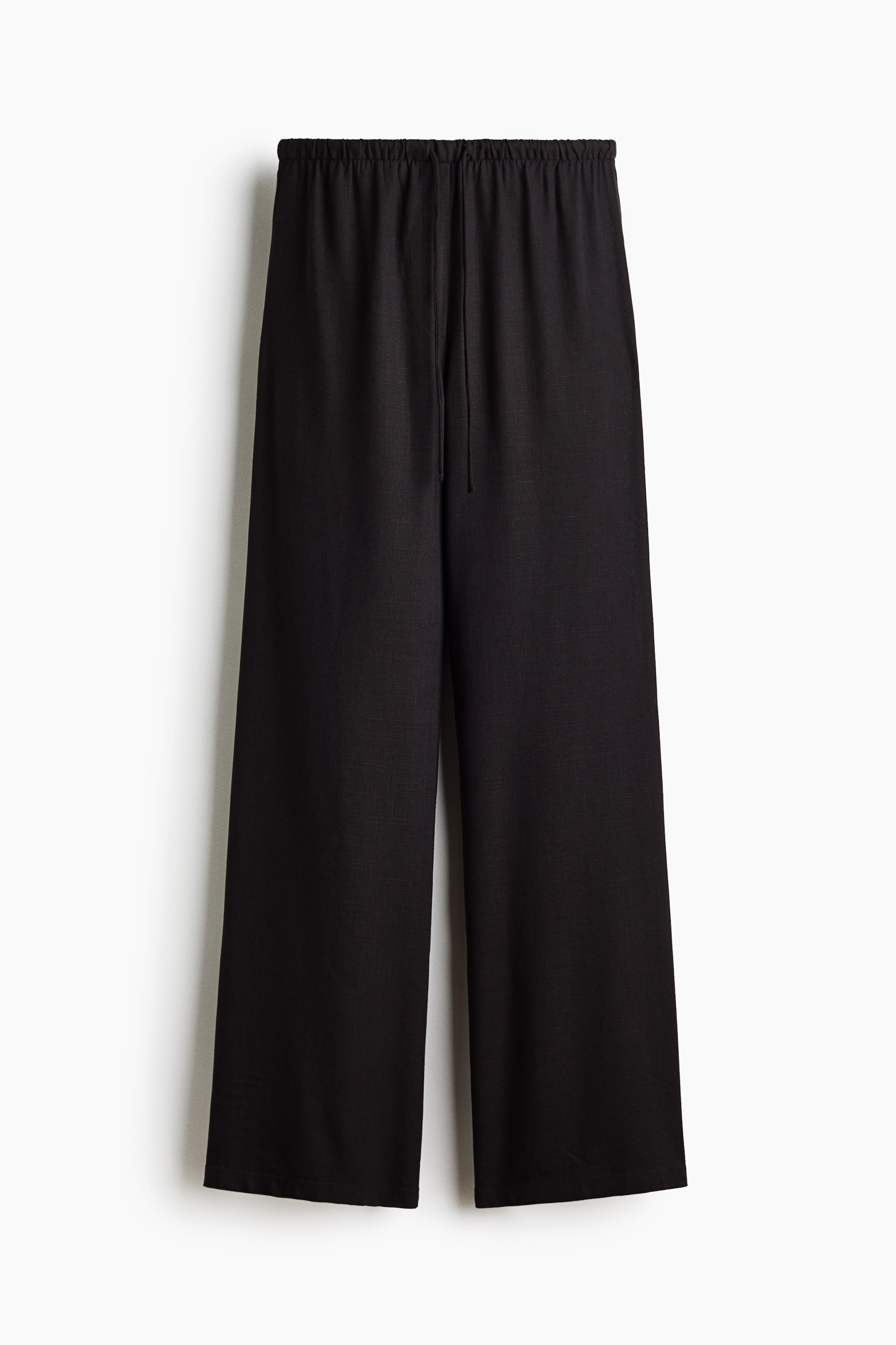 Linen-Blend Drawstring Pants