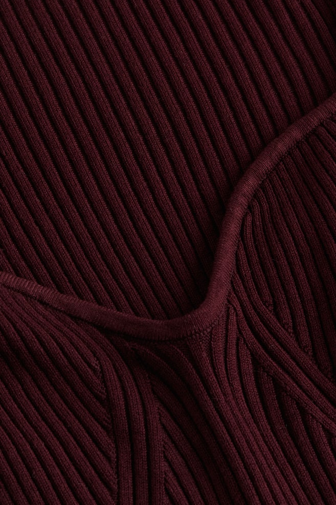 Rib-knit jumper - Burgundy/Orange/Black/Natural white/Black/dc/dc - 3